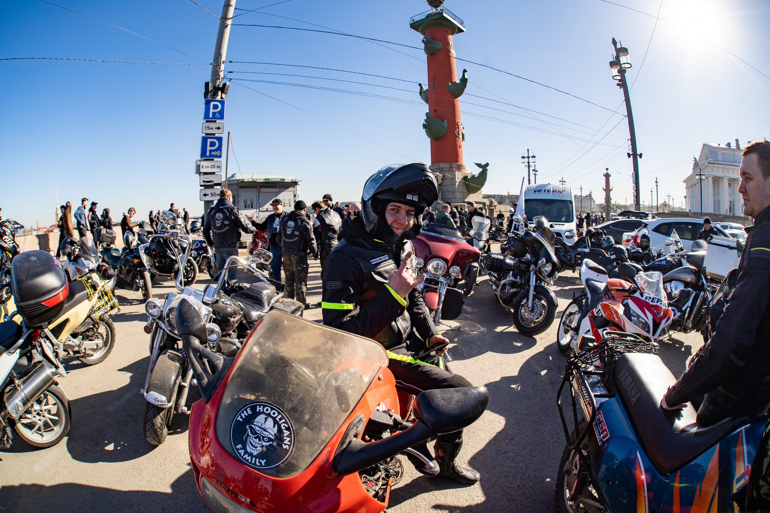 Весенний прохват мотоклуба Normans Riders MC. Концертный и репортажный фотограф в Санкт-Петербурге Слава Пахомов