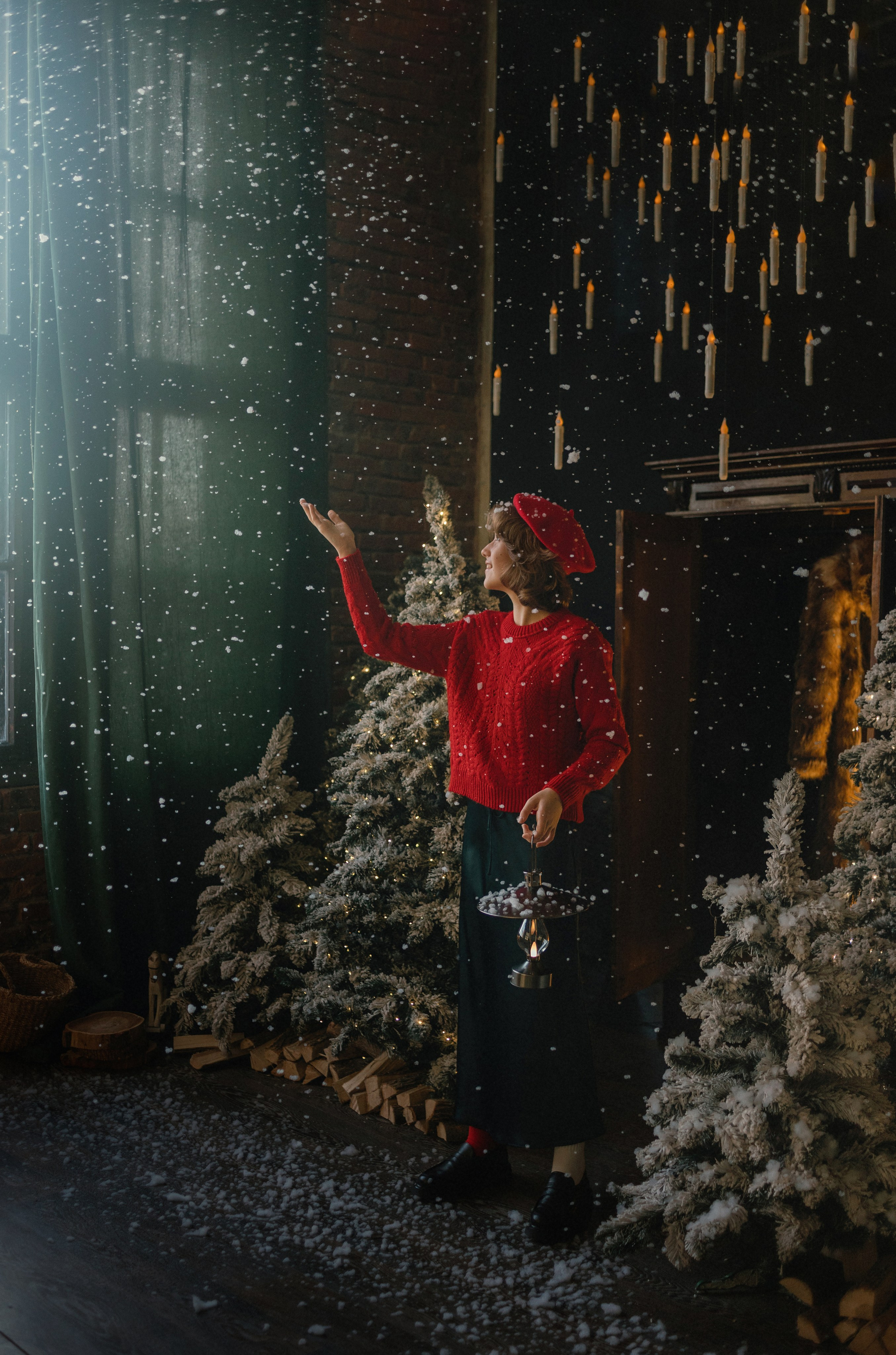 Семейные новогодние в темной студии 2024\2025. Фотограф в Краснодаре Евгения Михаевич