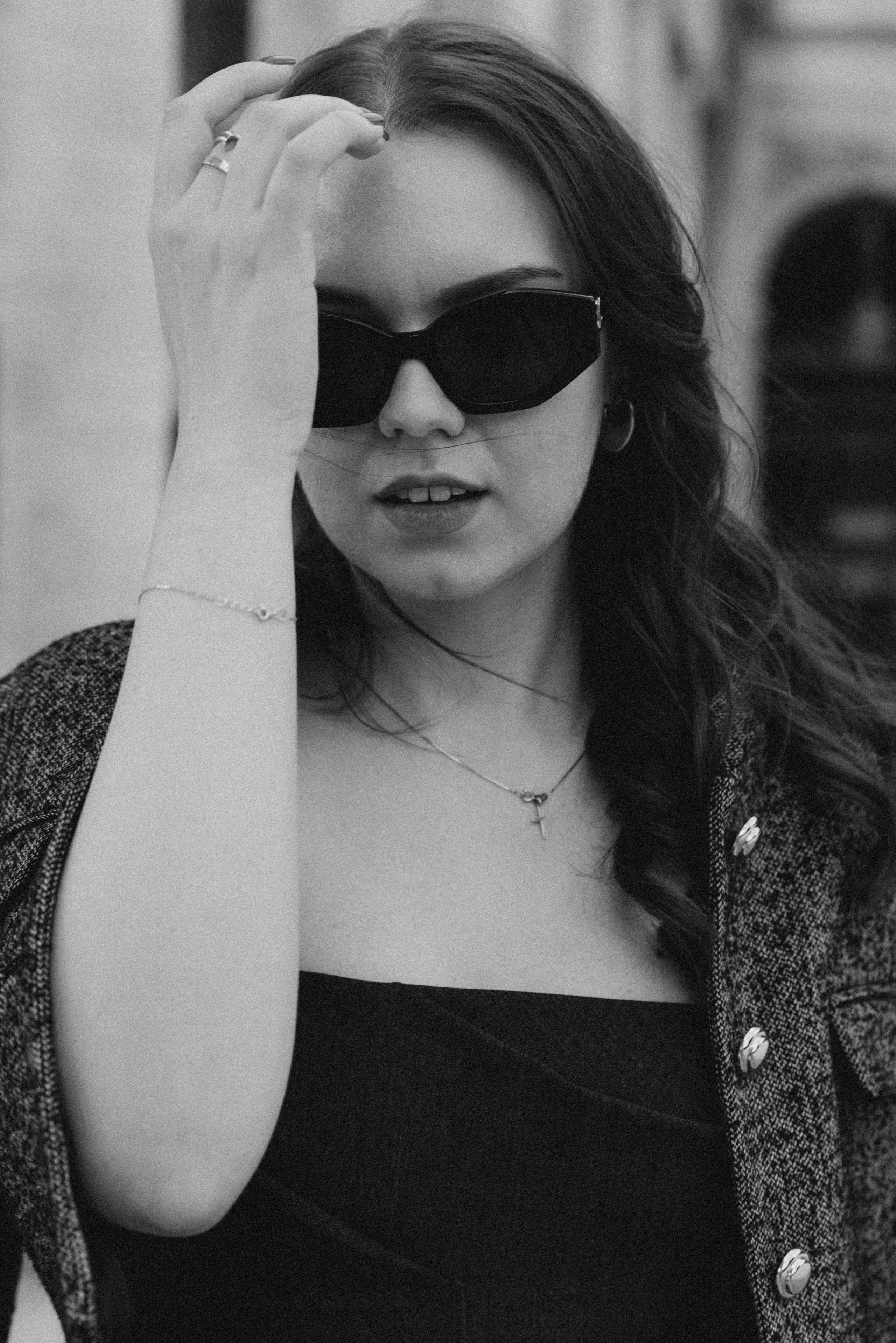 On the summer terrace. Photographer in Paris