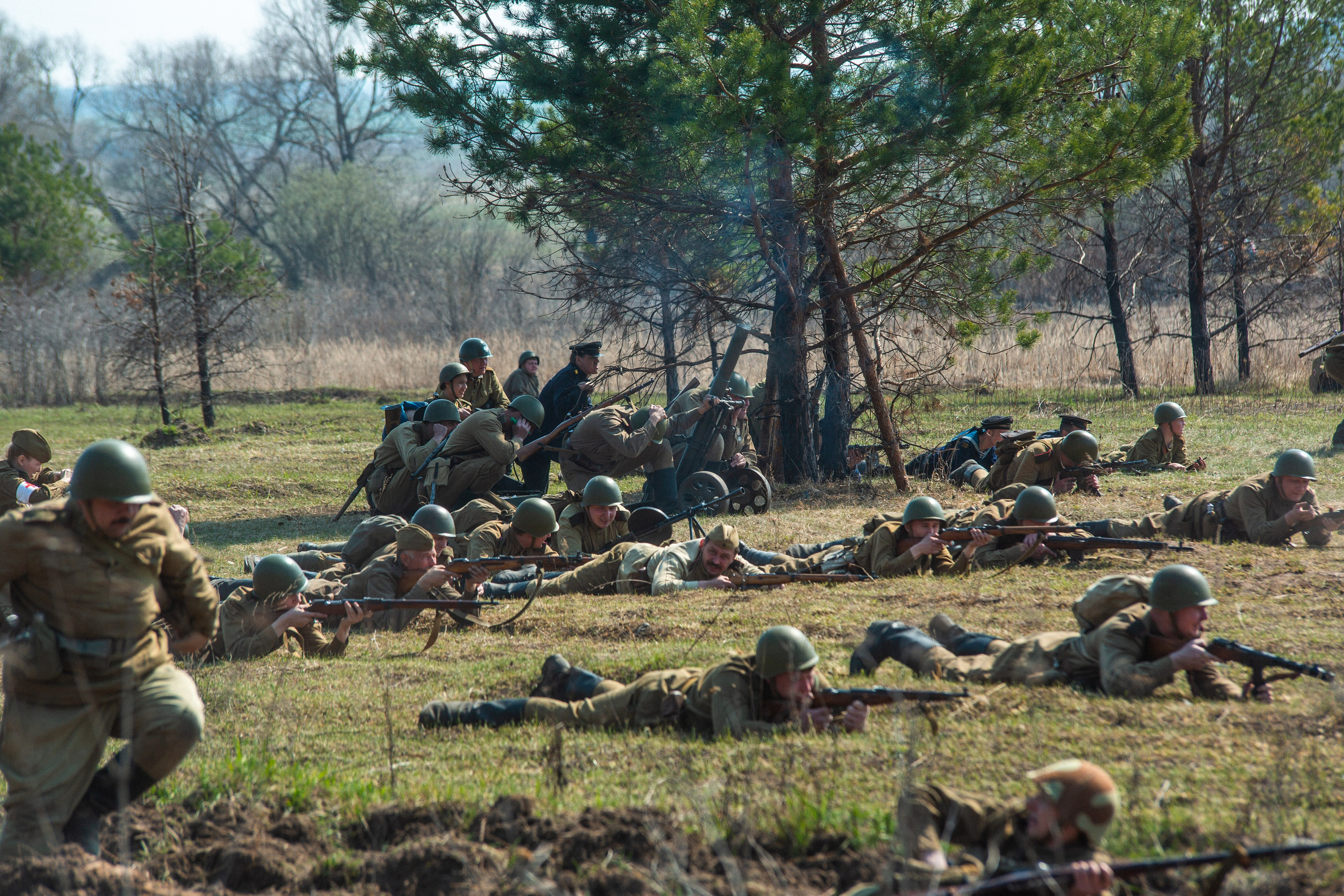 РЕКОНСТРУКЦИЯ БОЯ — ВОВ — БИТВА ЗА ГОРОД. Профессиональный фотограф в Мценске и Орловской области