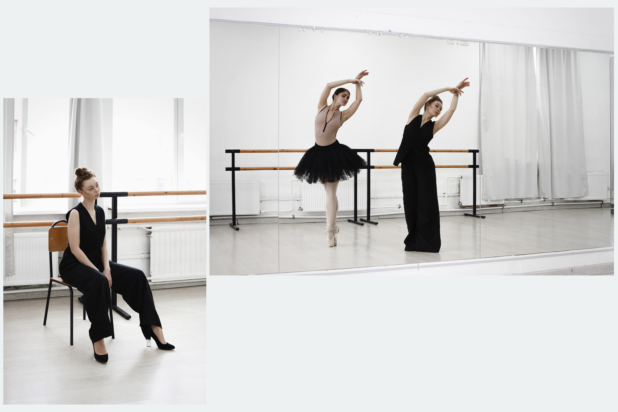 «Репетиция» (постановочная съемка в балетном зале). Портретный и репортажный фотограф в Санкт-Петербурге Варвара Жукова