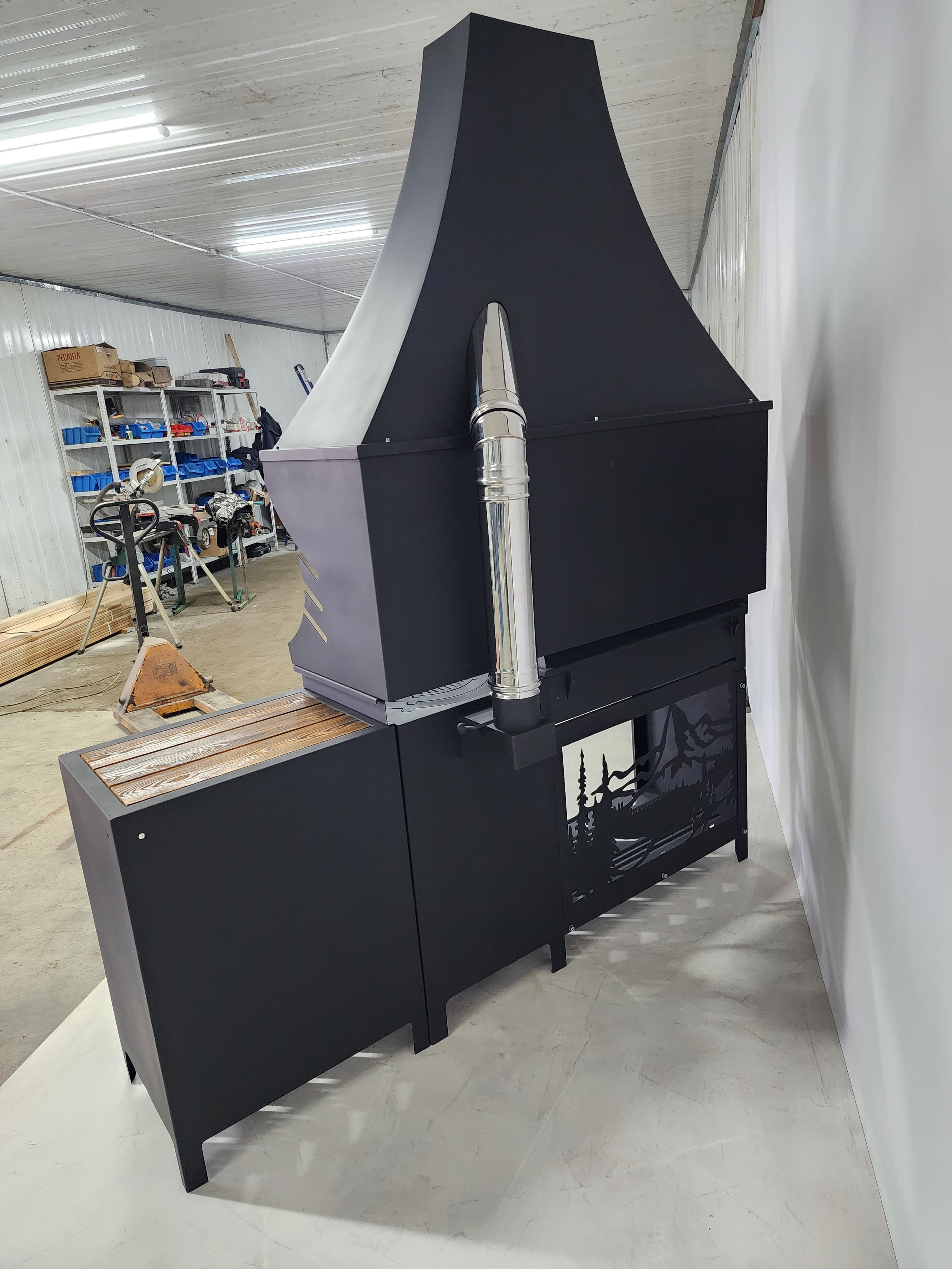 «Джета» с вытяжным зонтом. Купить / заказать мангал для дома в Краснодаре от производителя «Мангал Мастер»