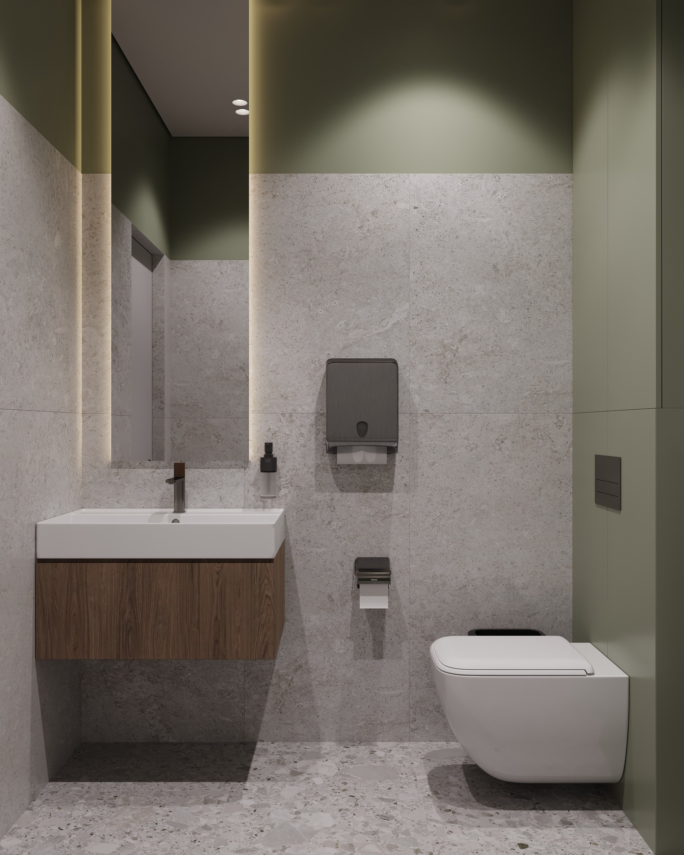 Офис компании «Мединвест». Дизайн интерьера, 3D-визуализация Владивосток