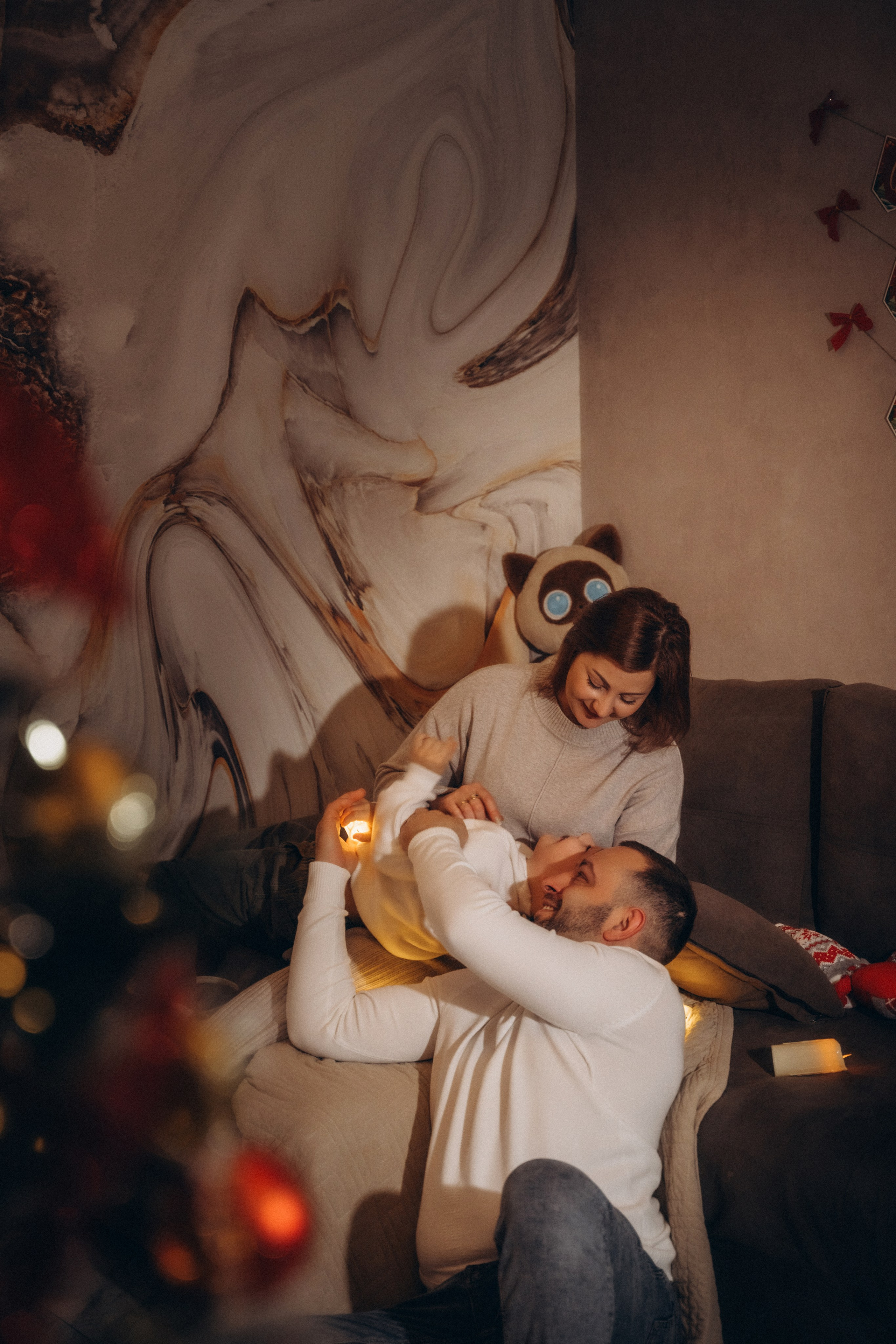 Семья Киприяновы, Новый год дома. Семейный фотограф в Белгороде Амелина Алина