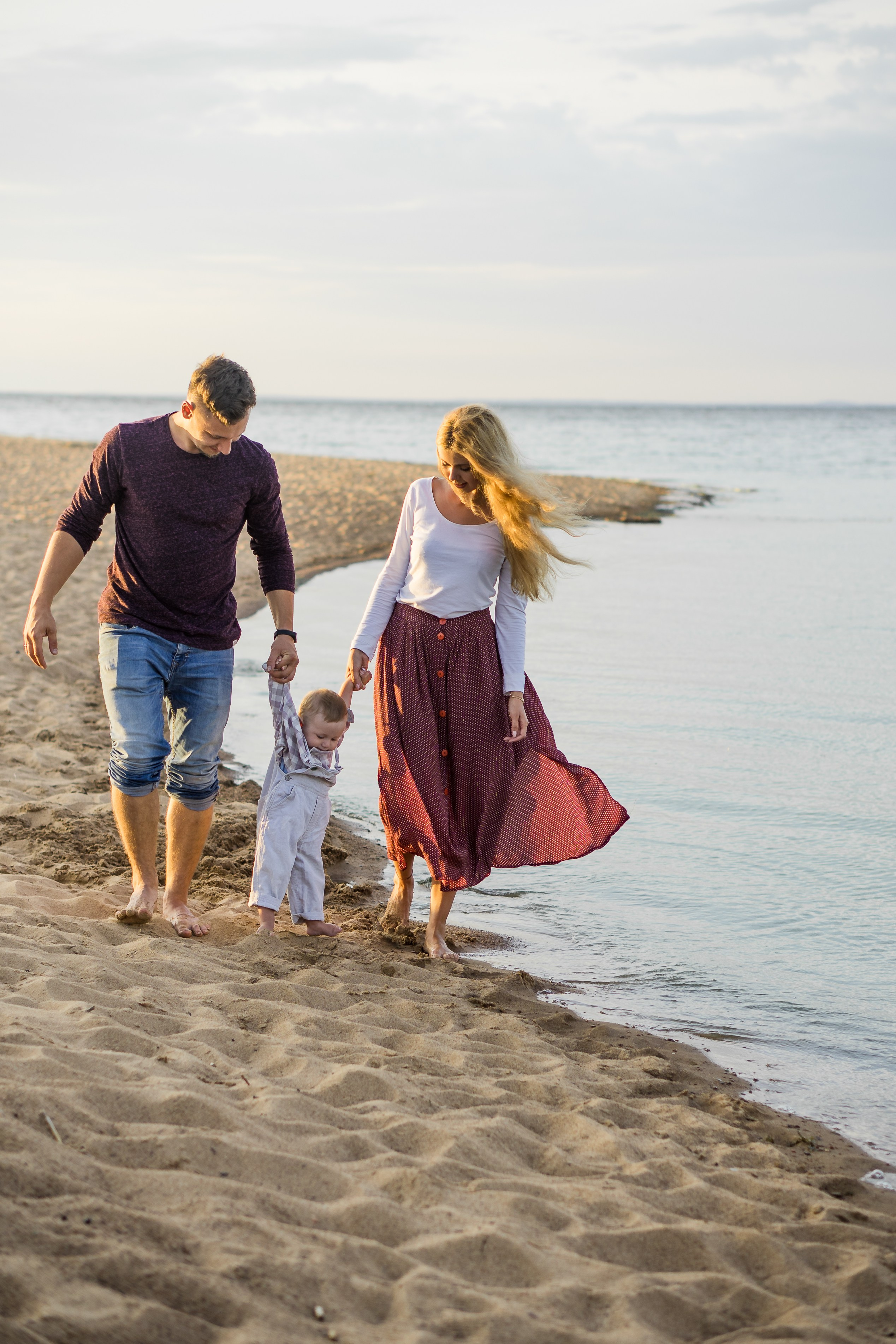 Стефан с родителями на заливе. Фотограф Ольга Игорева
