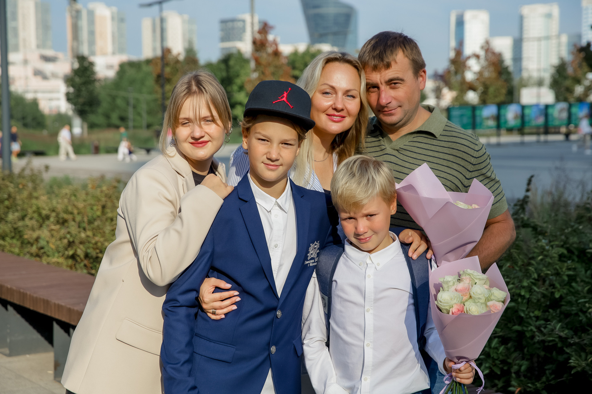 Семейная фотосессия утром 1 сентября. Фотограф в Москве Ольга Колесникова