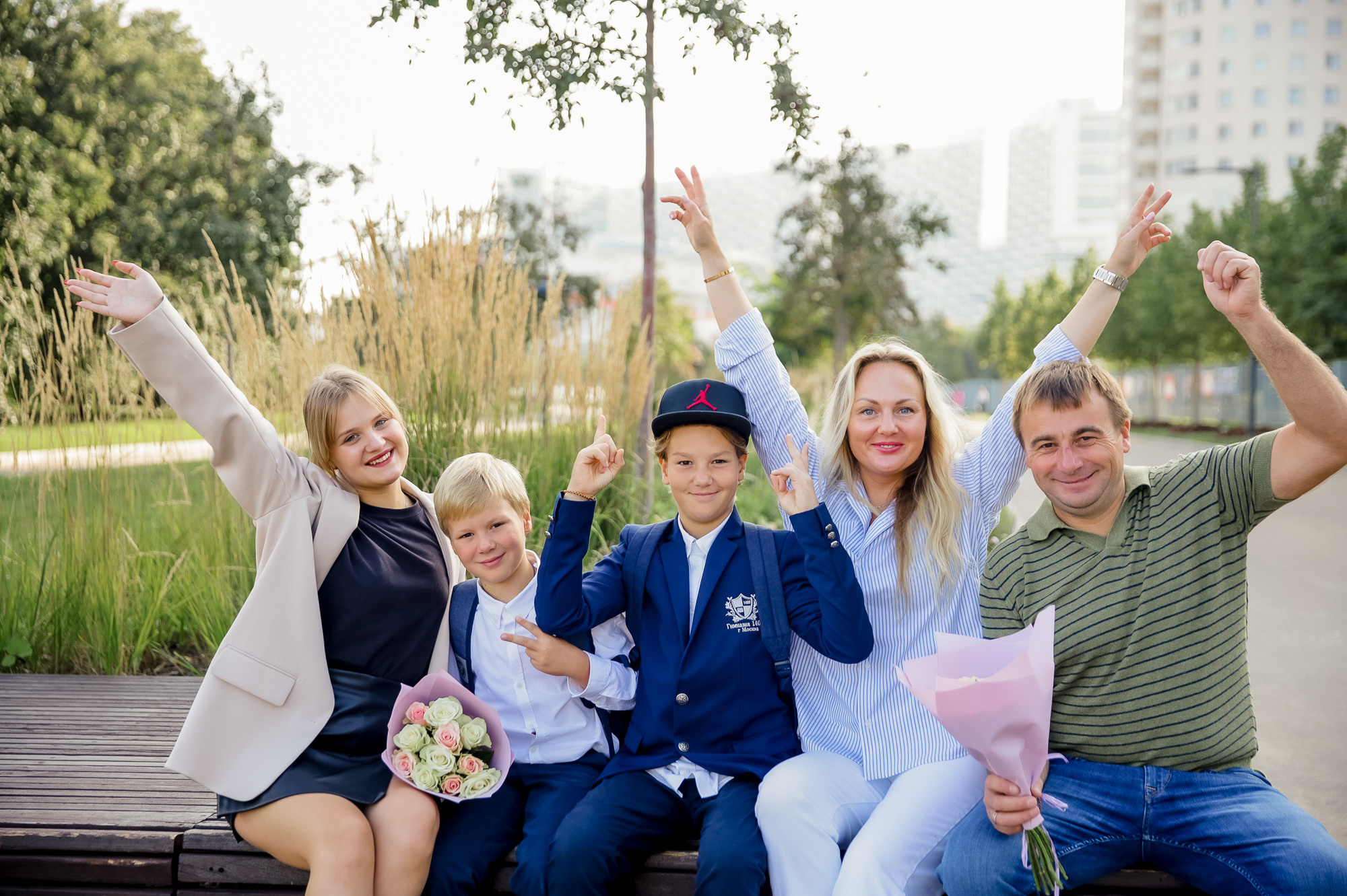 Семейная фотосессия утром 1 сентября. Фотограф в Москве Ольга Колесникова