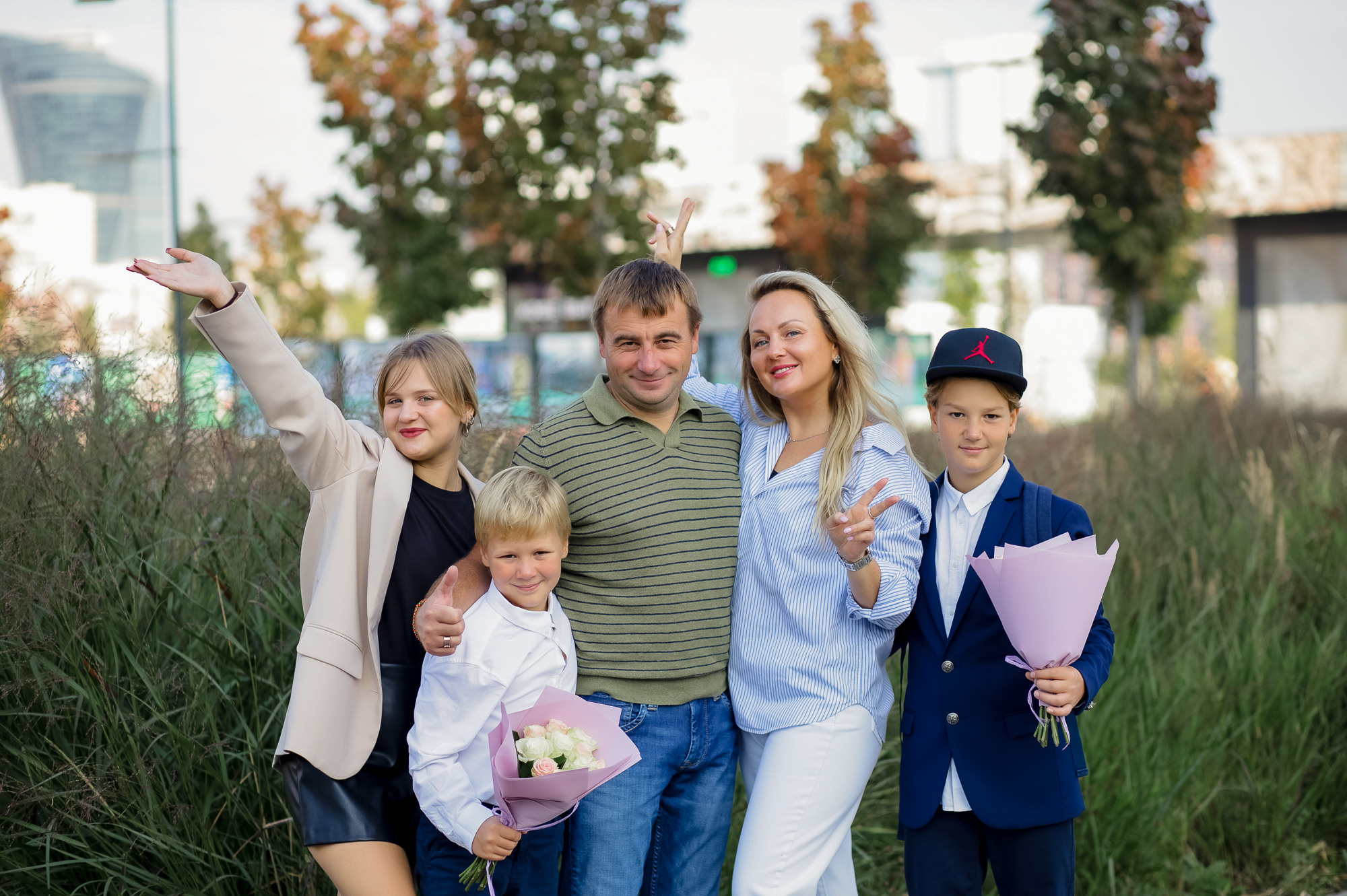 Семейная фотосессия утром 1 сентября. Фотограф в Москве Ольга Колесникова