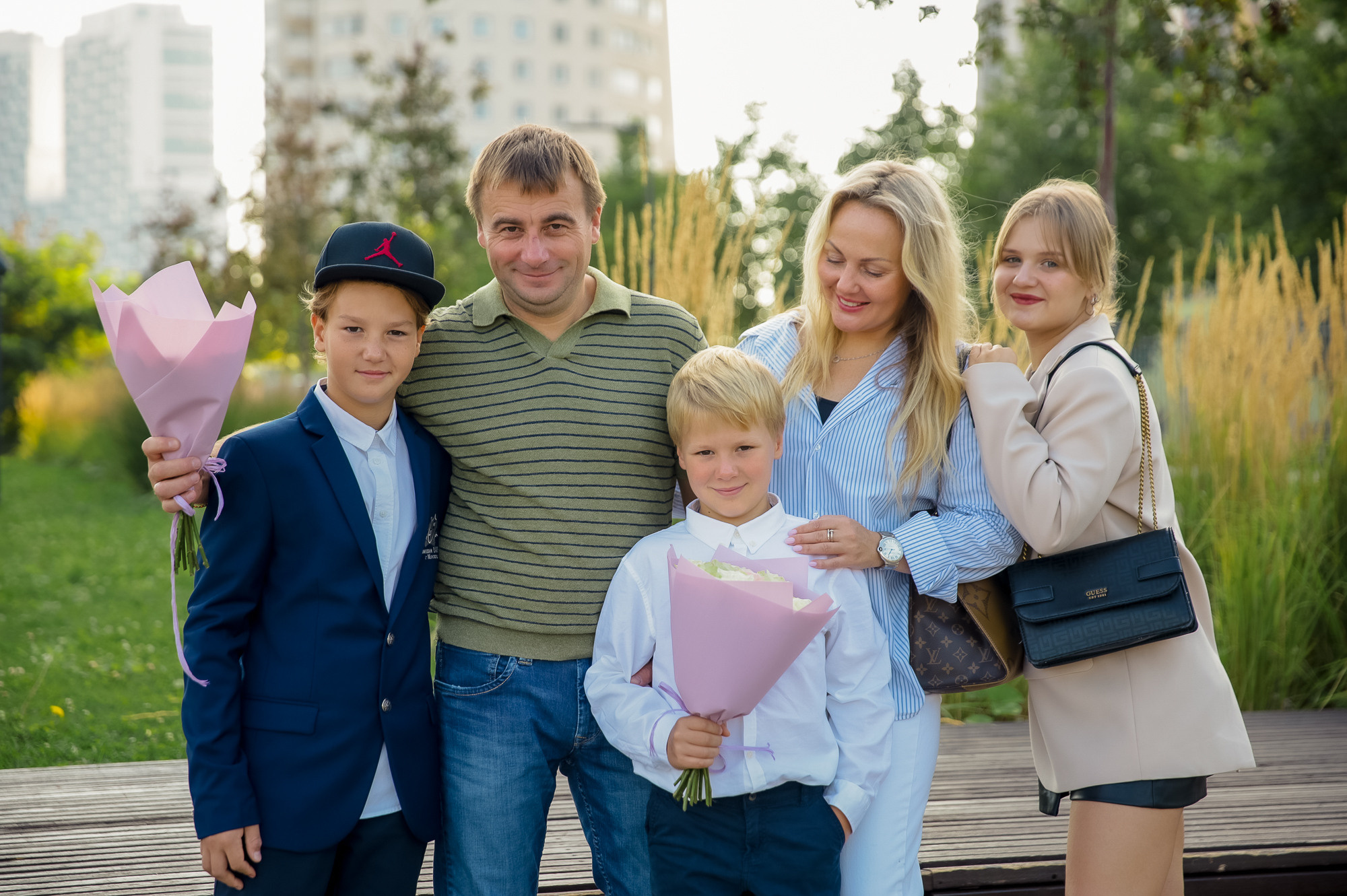 Семейная фотосессия утром 1 сентября. Фотограф в Москве Ольга Колесникова