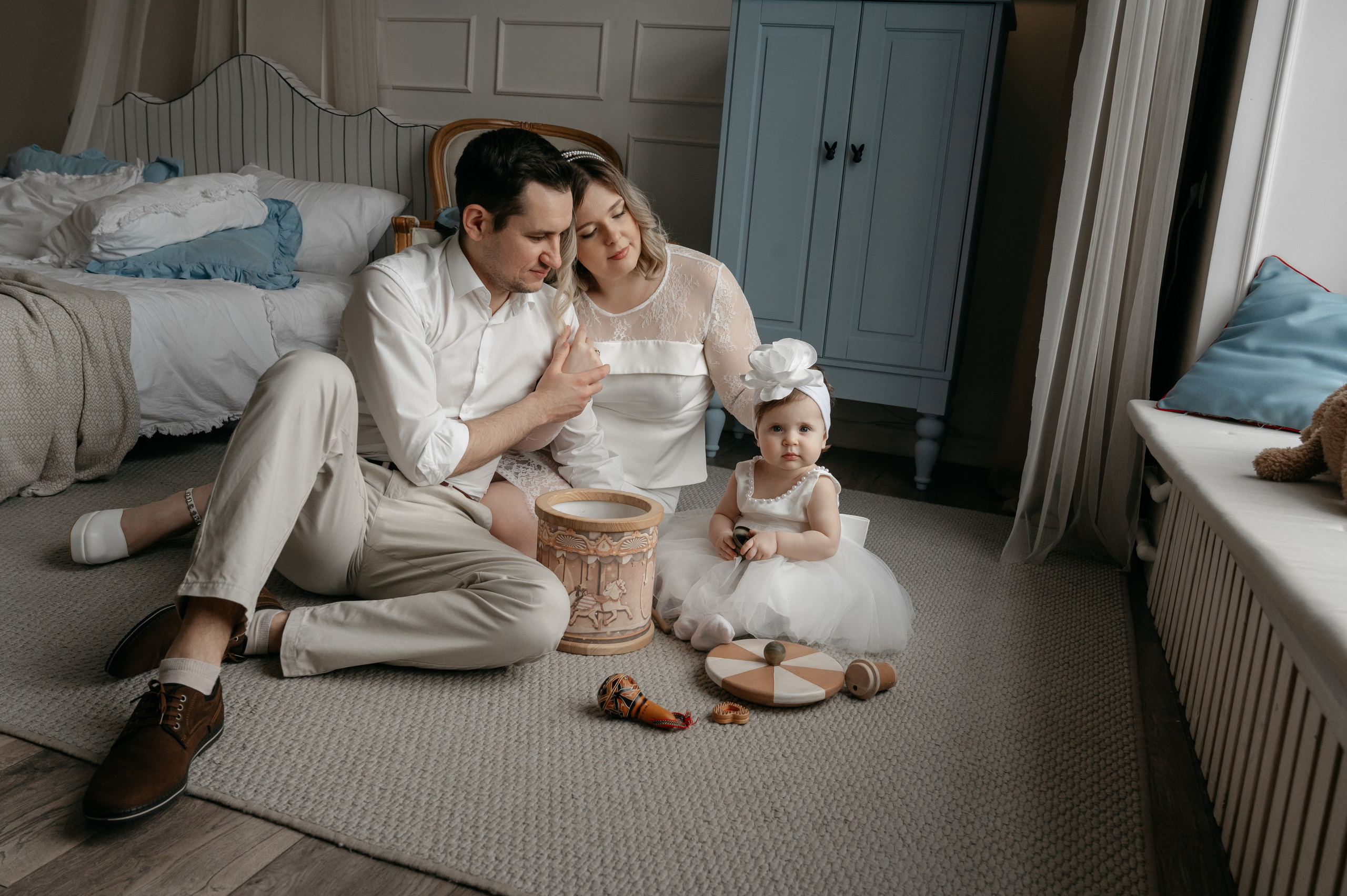 Годовасие малышки Киры в студии. Свадебный фотограф Мария Строгонова