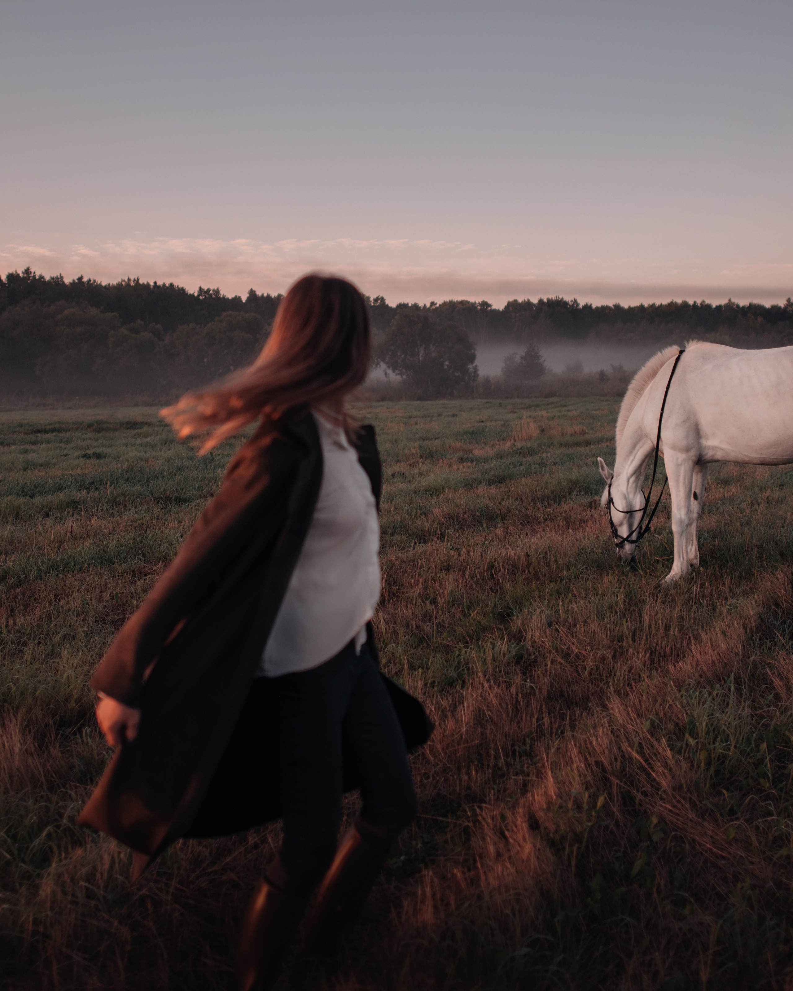 Конное: рассвет на поле с Лерой и Златой. Портфолио