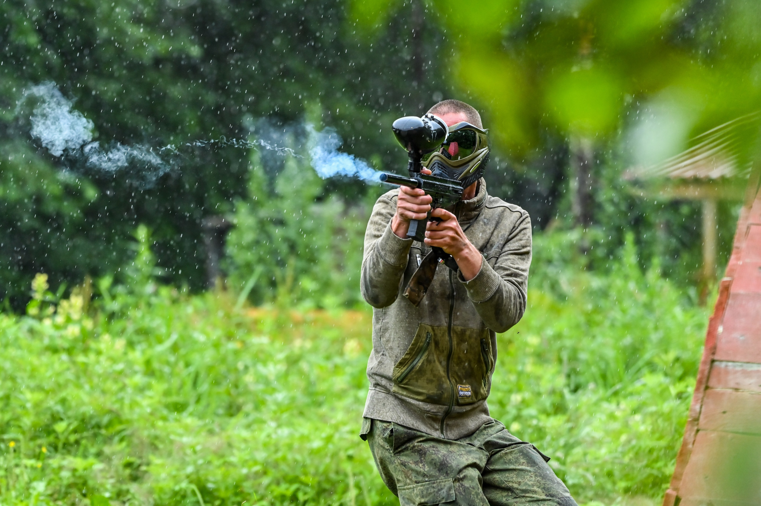 Пейнтбол в Дождь. Фоторепортажи Сахалина