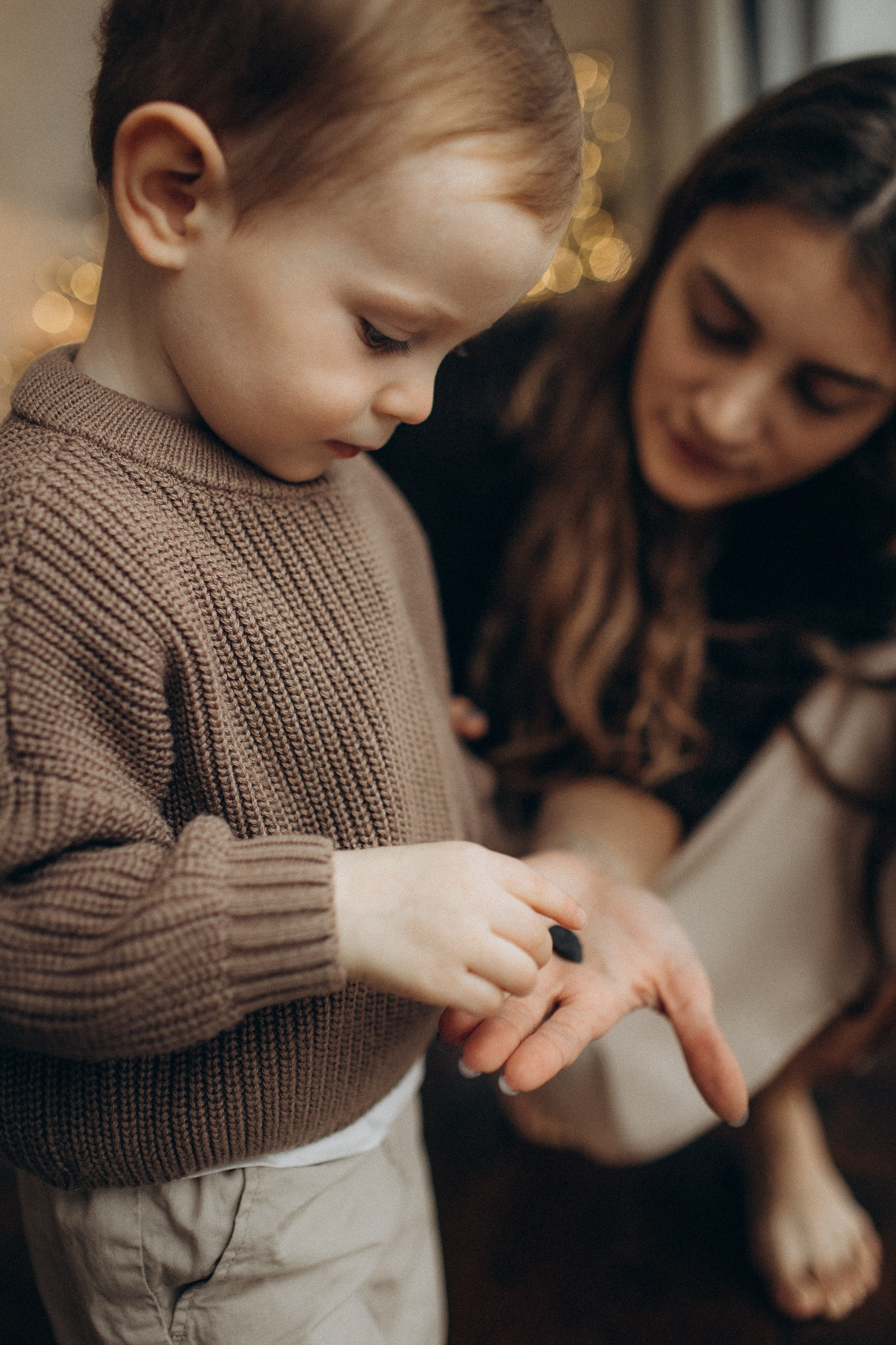 Семейная новогодняя фотосессия Москва мама и сын. Фотограф Владимир Москва