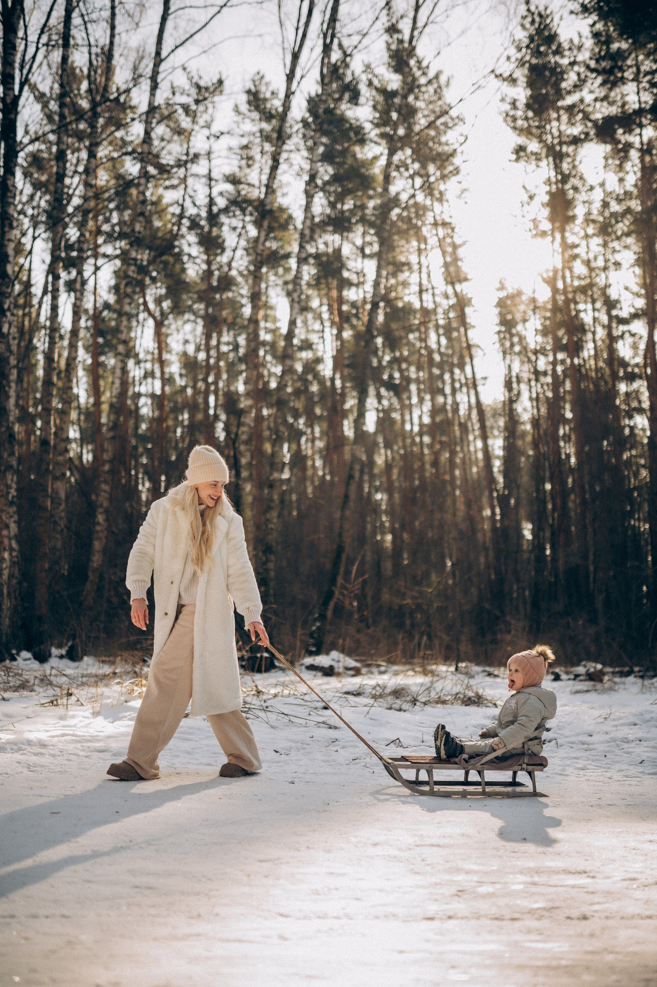 Зимняя фотосессия в лесу. Семейный фотограф в Домодедово и Москве Елена Пичугина