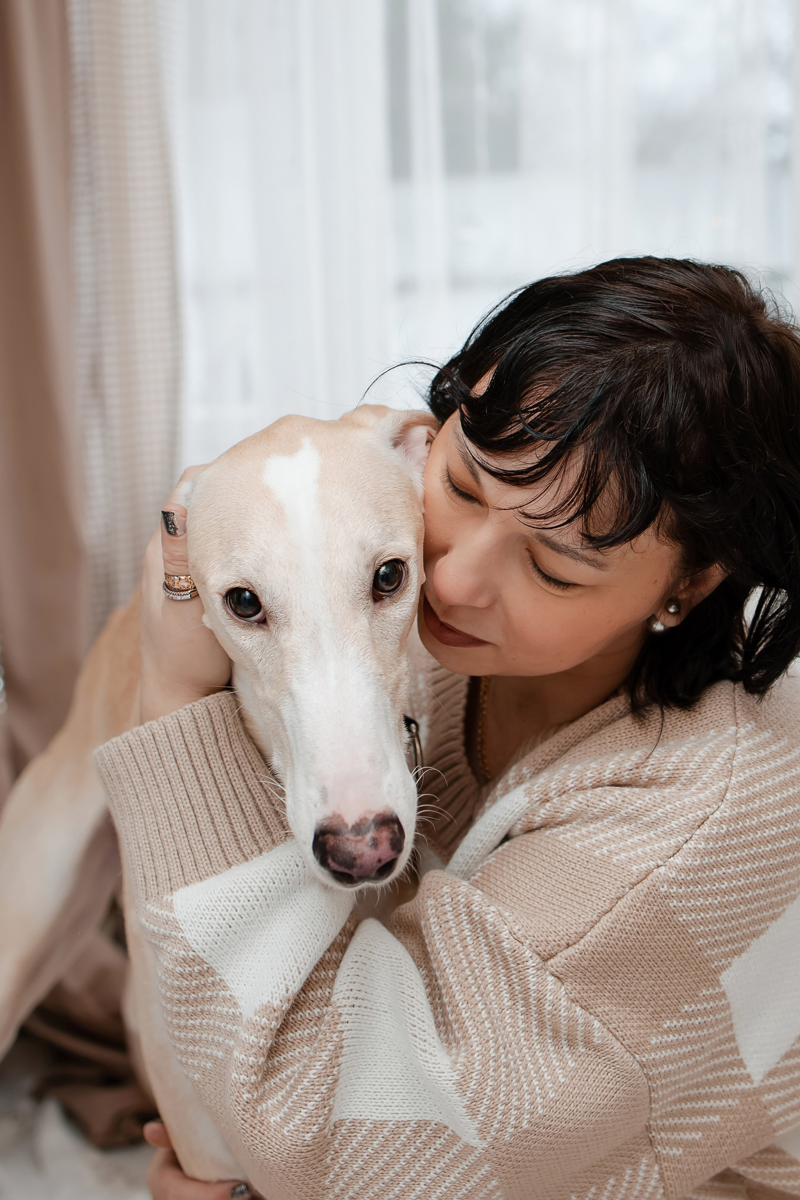 Семейная новогодняя фотосессия с собаками. Фотограф-анималист в Краснодаре Маша Мельникова