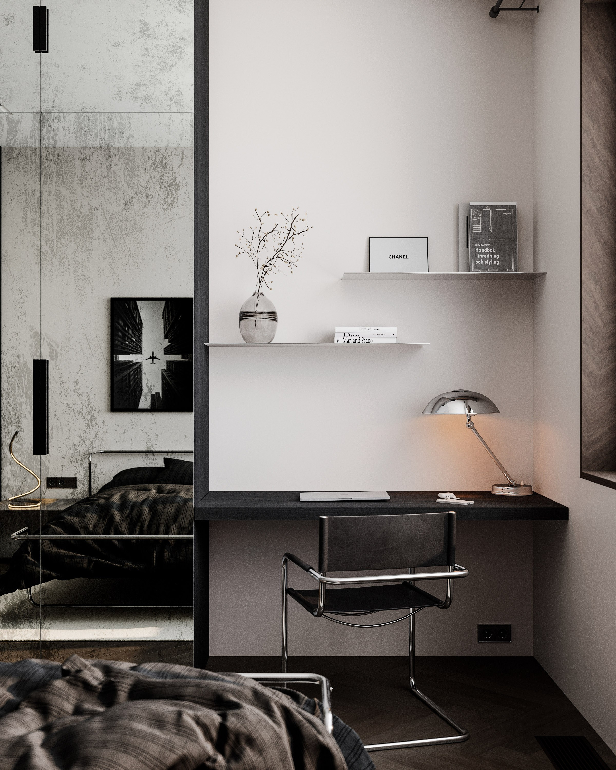 Metal & Leather. 3D визуализация интерьеров — Ирина