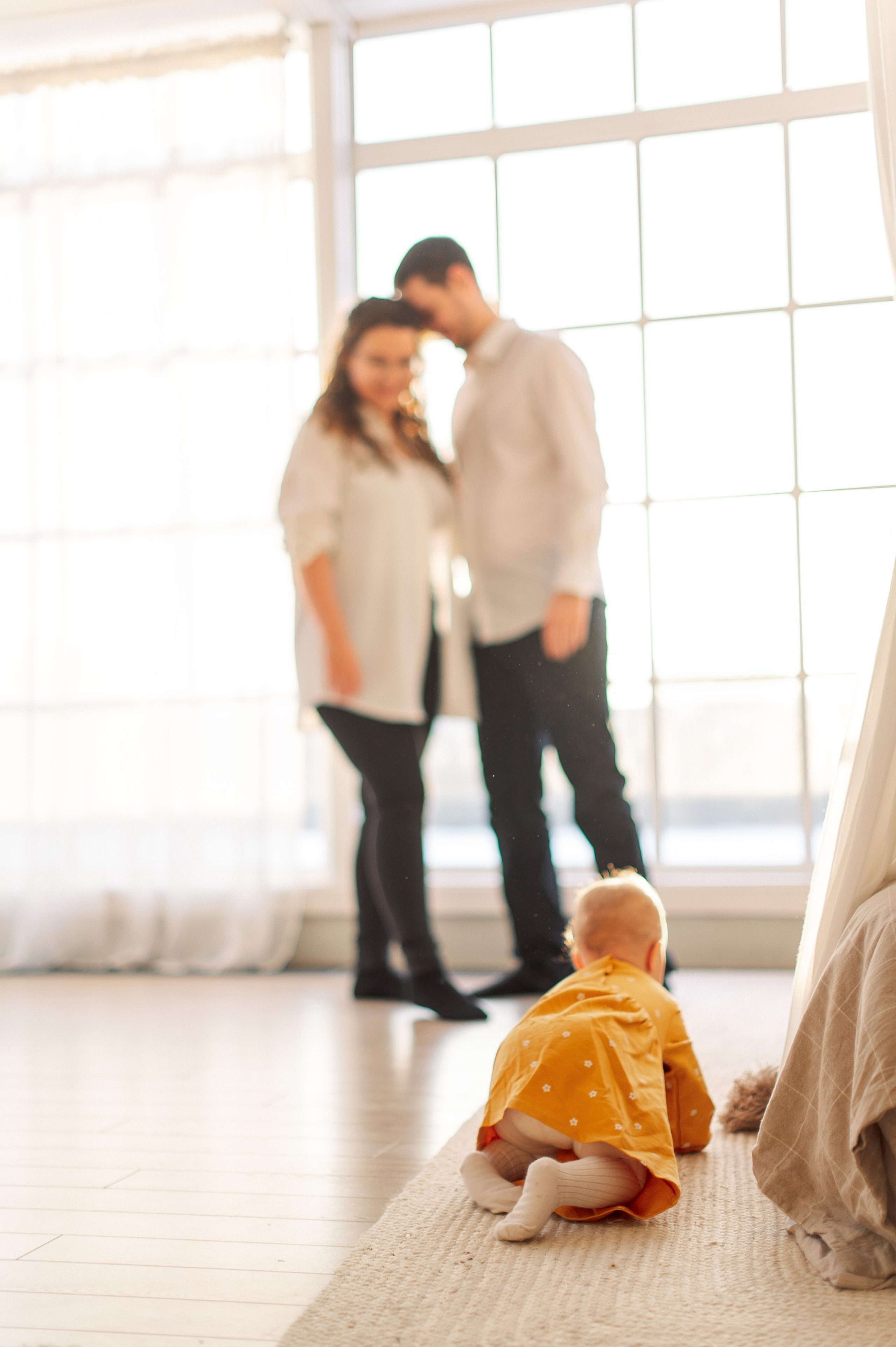 Семейная новогодняя фотосессия в студии. Семейный и свадебный фотограф в Санкт-Петербурге Гришин Юрий