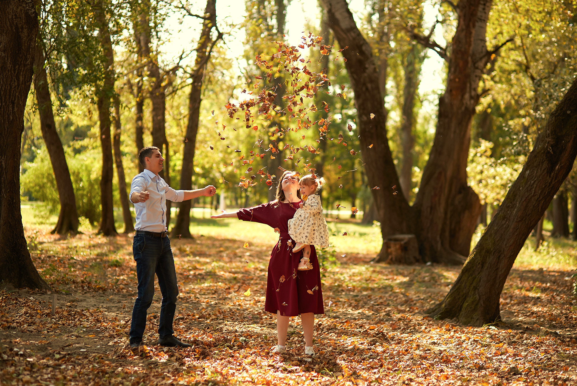 Осенняя семейная фотосессия в Краснодаре. Красивая фотосессия в Краснодаре, фотосессии в Краснодаре, парк Солнечный остров