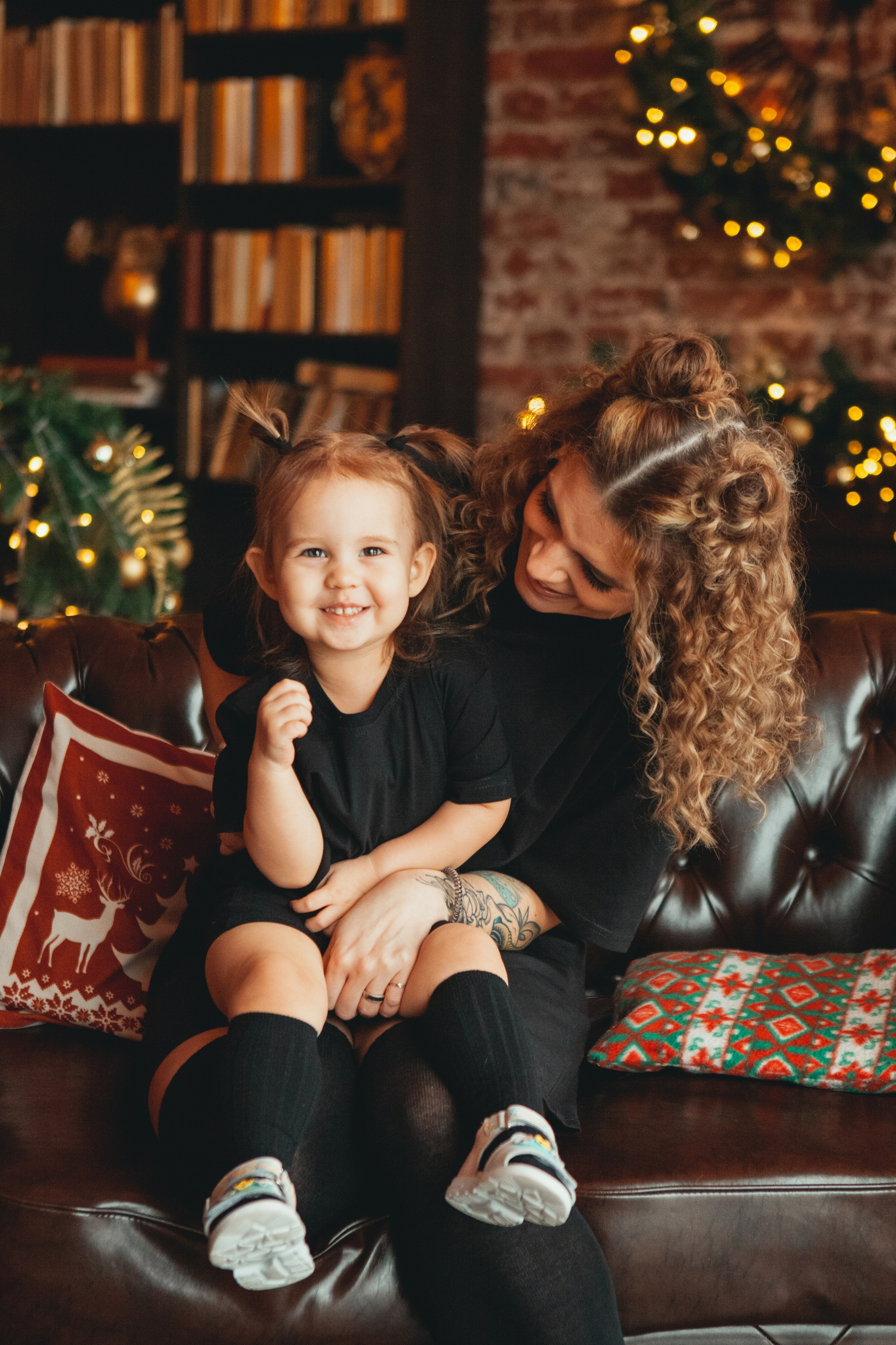 Новогодняя семейная фотосессия в студии. Фотограф Ольга Ефремова