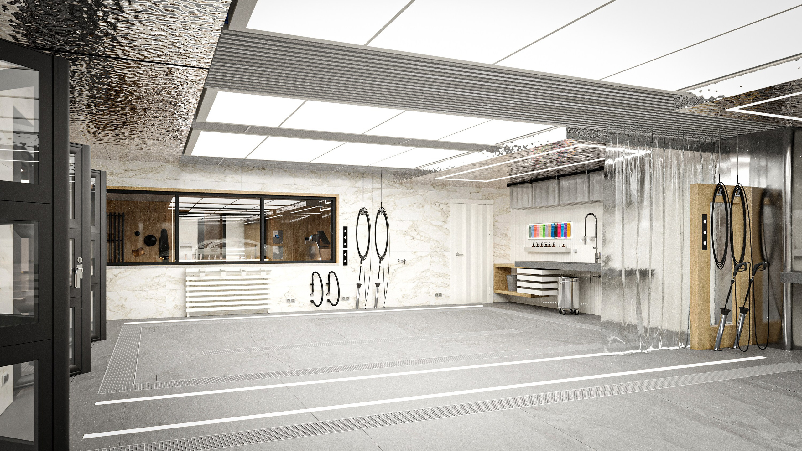 Автомоечно-детейлинговый комплекс в Яхт-клубе, г. Санкт-Петербург. Дизайн интерьера и экстерьера в Санкт-Петербурге Яна Емельянова