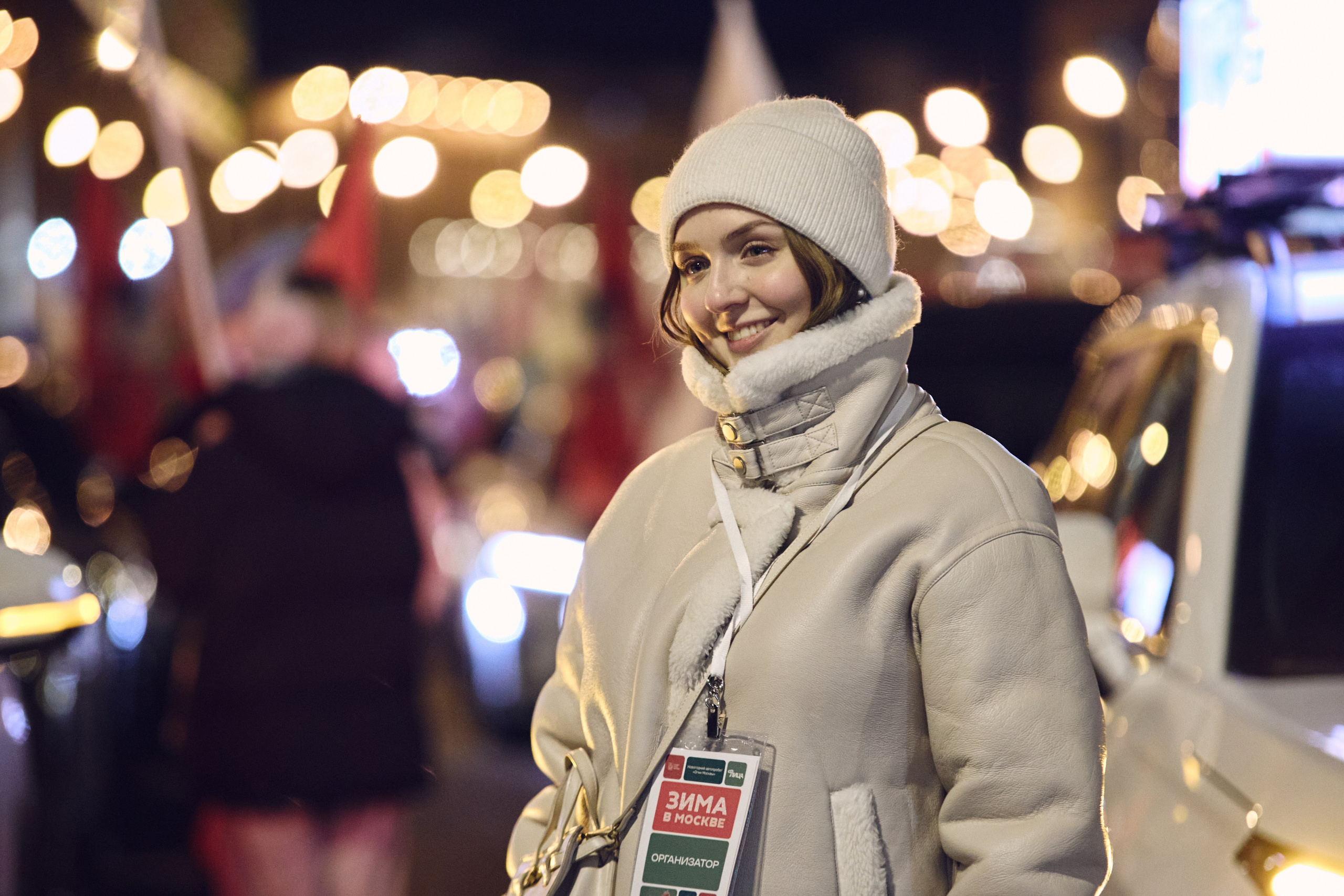 Репортажный портрет на акции Огни Москвы