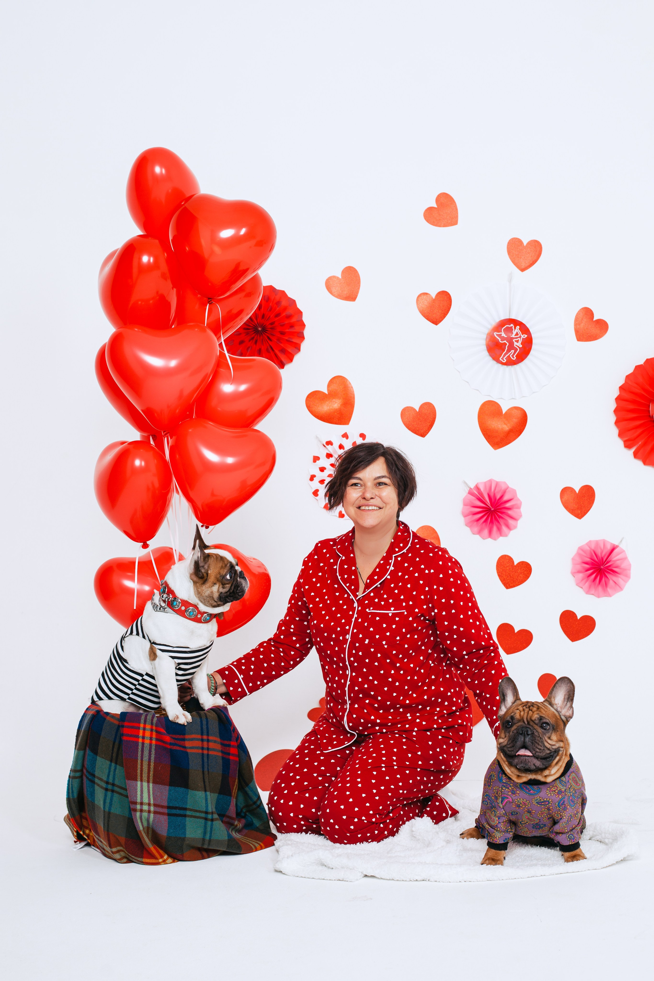 Пижамная вечеринка французских бульдогов и их хозяев. Фотограф-анималист Татьяна Степанова