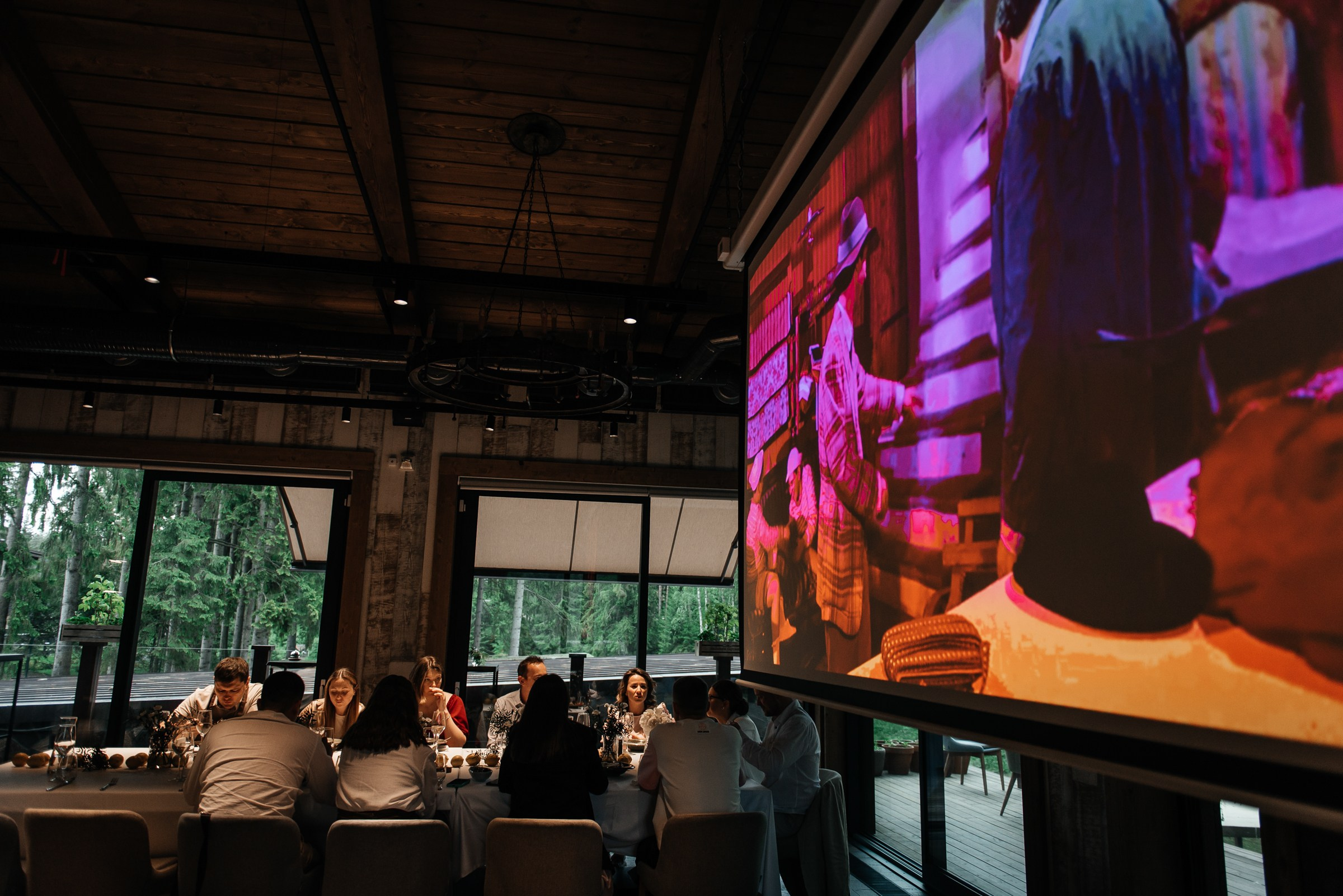 свадебный ужин в ресторане Чаща в Охта парке