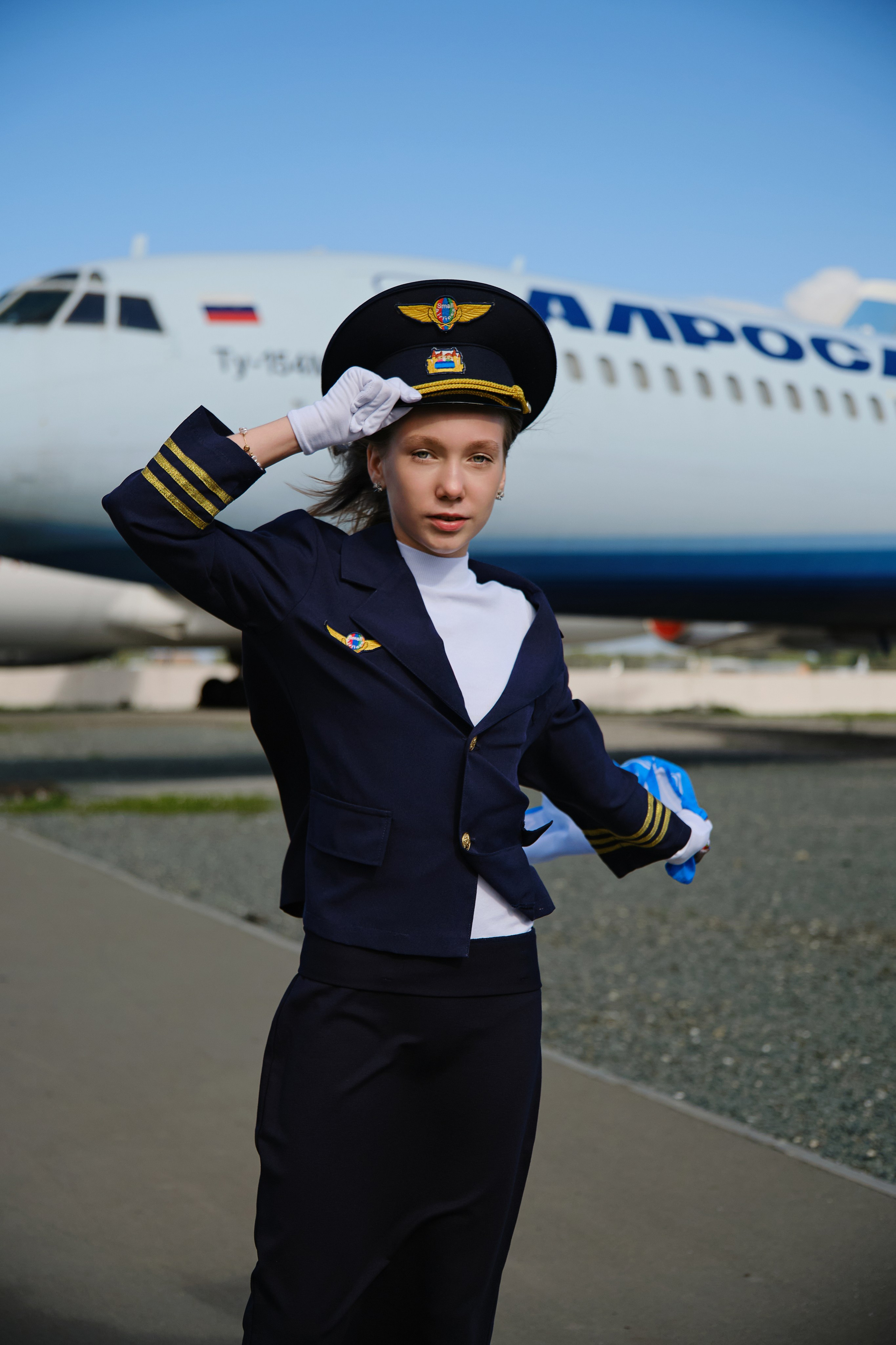 Юная стюардесса. Портретные и детские съемки в Новосибирске. Фотограф Мария Колчанова
