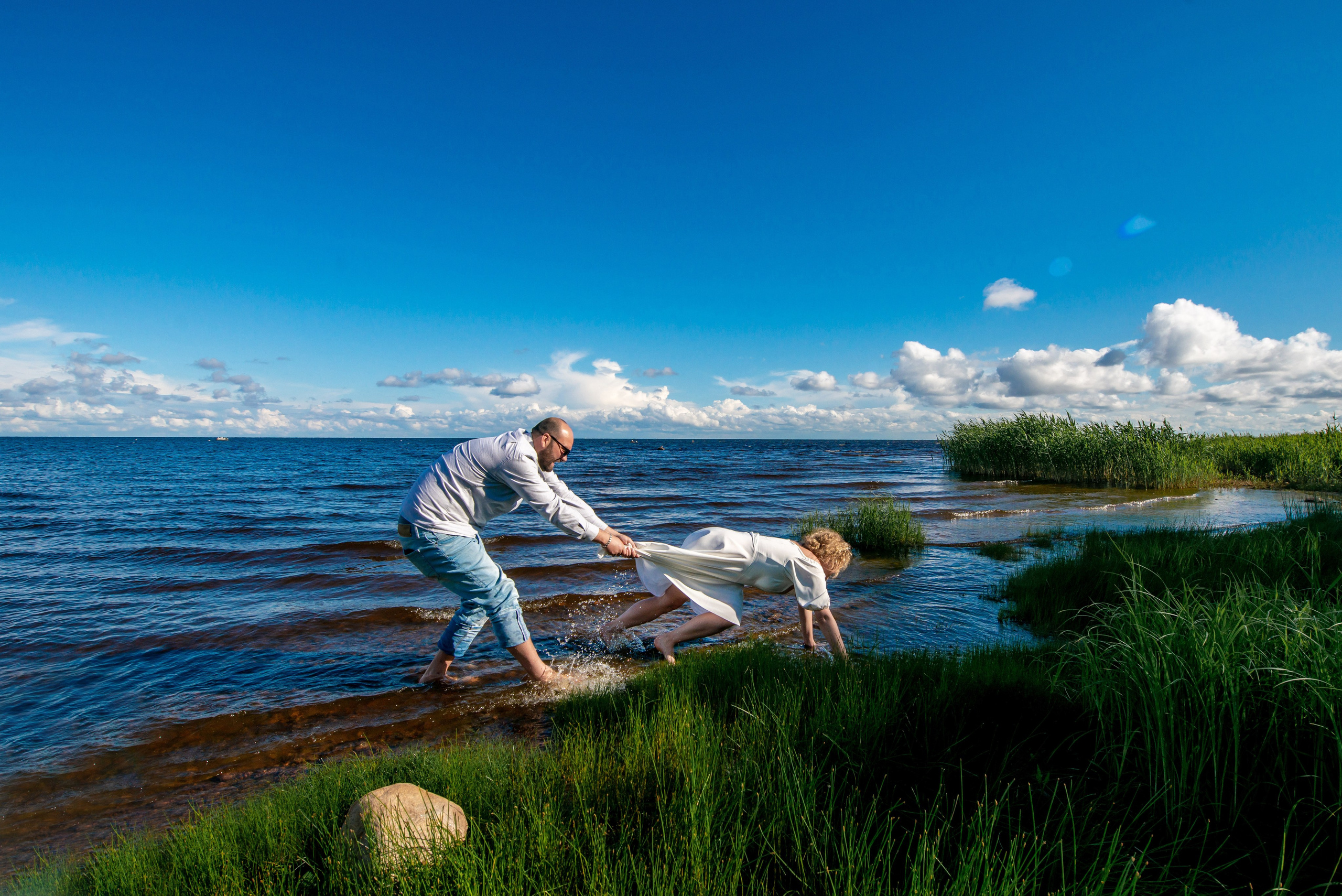 Станислав и Анастасия (нестандартная свадебная фотосессия в лесу и на Финском заливе). Портретный, семейный и свадебный фотограф в Санкт-Петербурге и в Пушкине Ширяев Денис