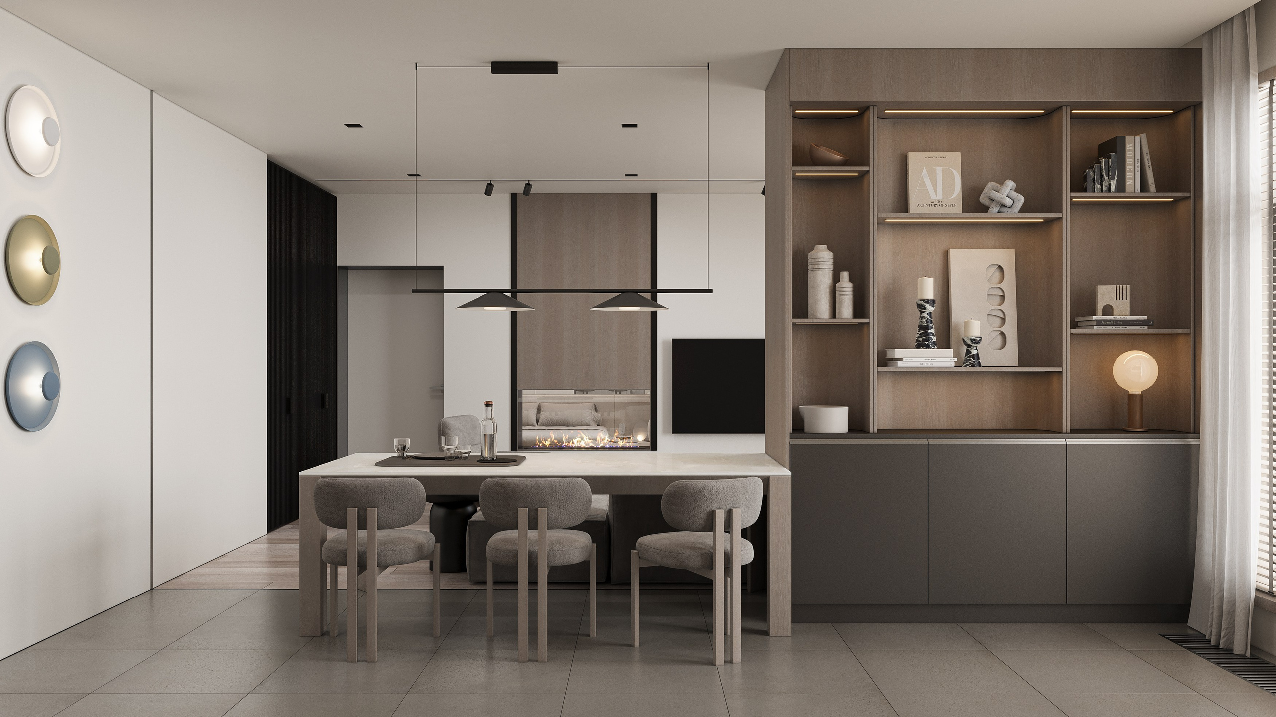 Квартира в Санкт-Петербурге, 2024. 3D визуализация интерьера и архитектурной среды