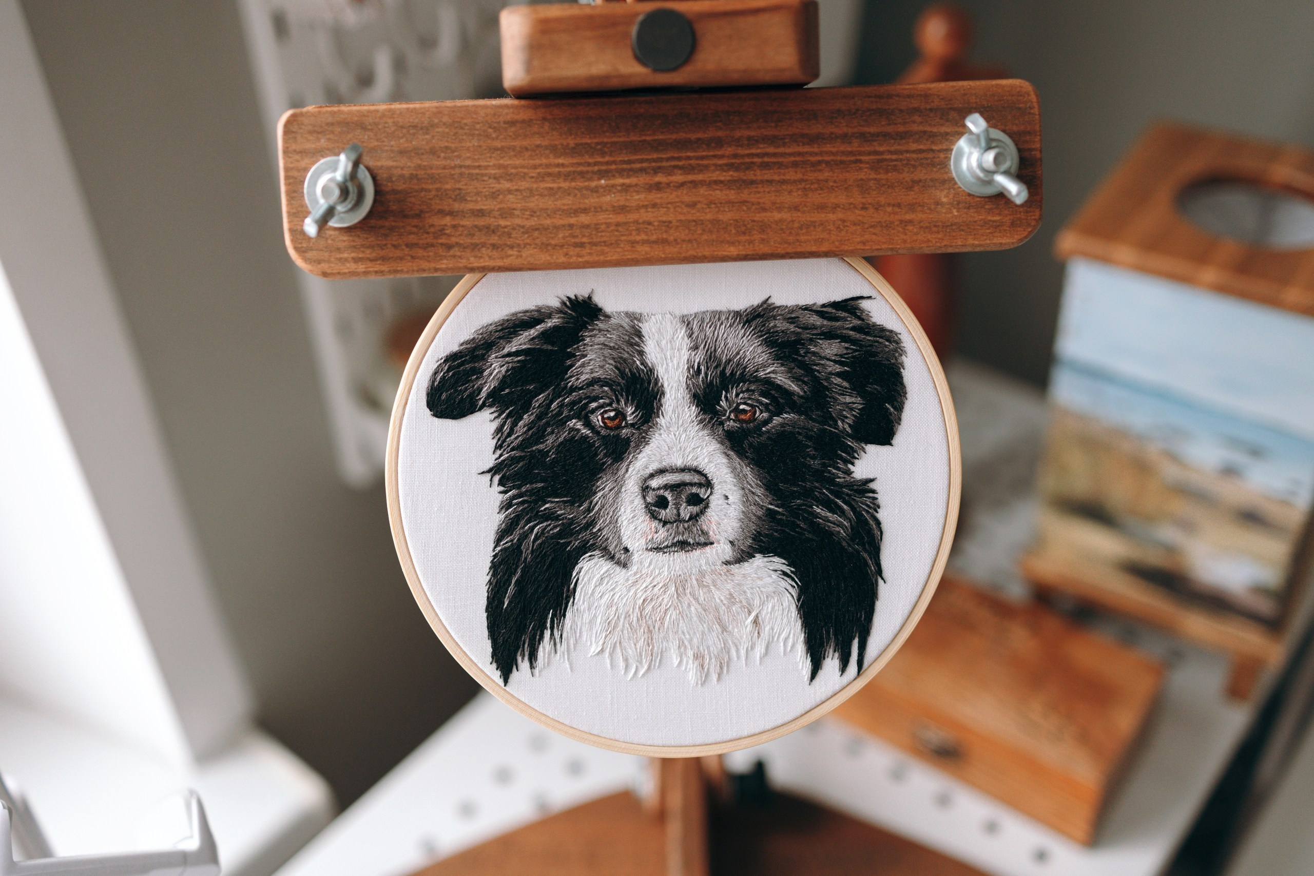 Портфолио. Портретная вышивка питомцев