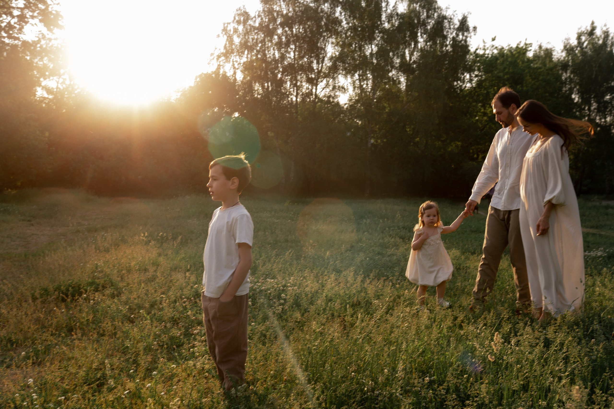 Лена, Сережа, Миша и София. Семейный фотограф в Москве Лилия Лебедева
