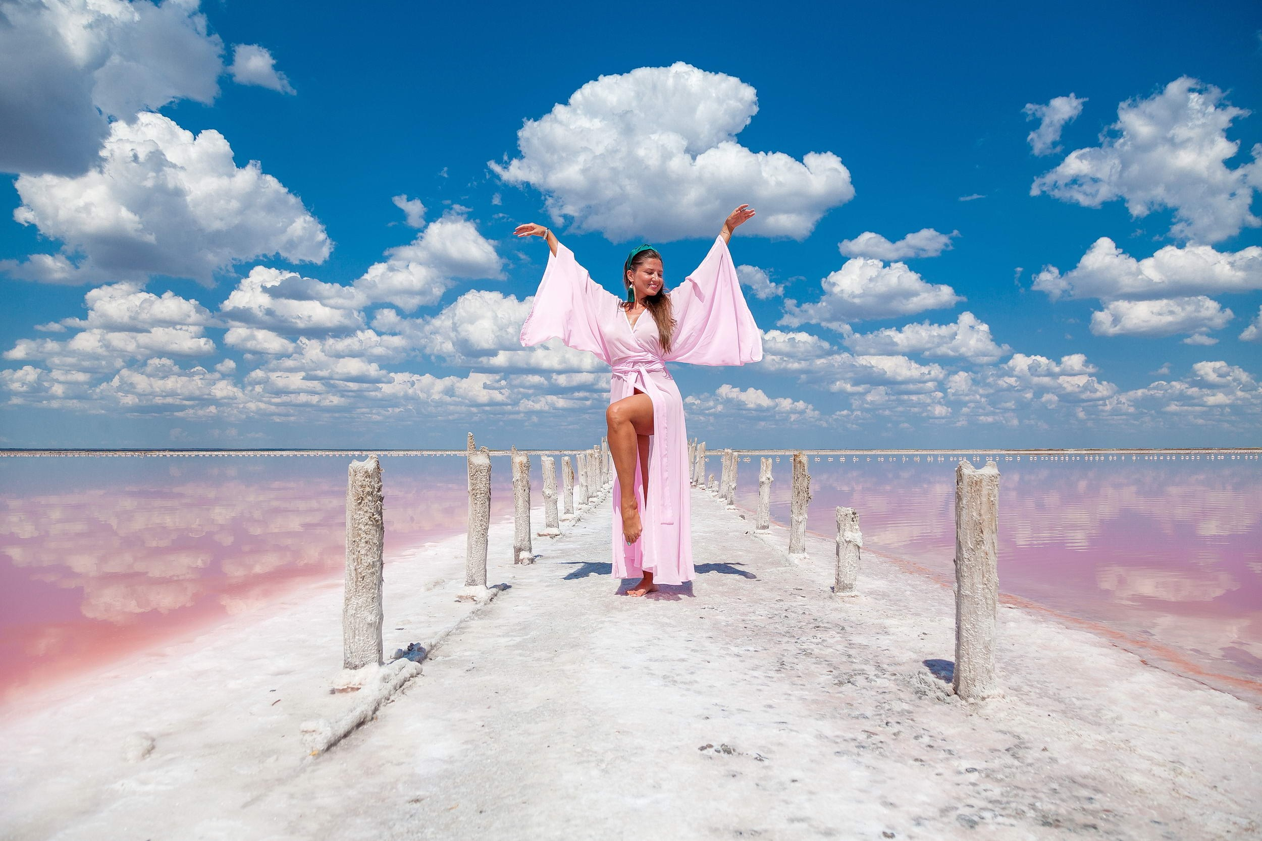 РОЗОВОЕ ОЗЕРО САСЫК СИВАШ. Фотограф в Крыму