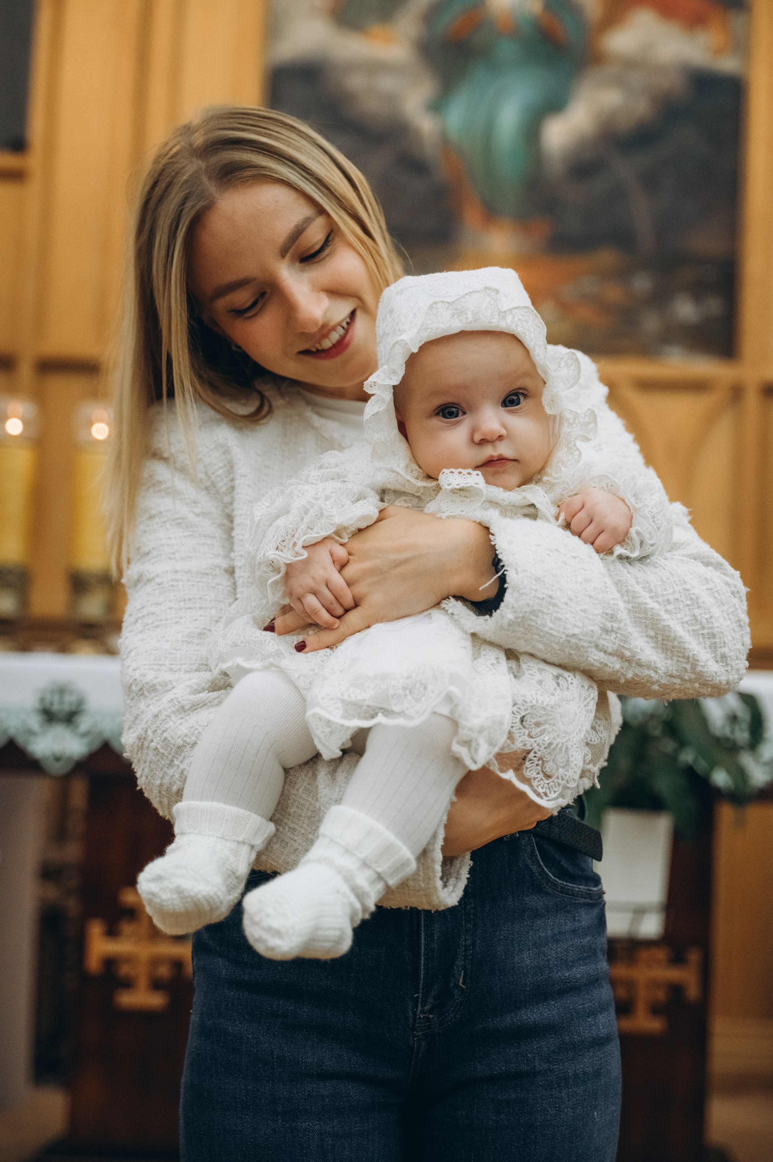 Крещение Эмили (Золотогорский костёл Пресвятой Троицы). Семейный фотограф в Минске Дарья Дреко