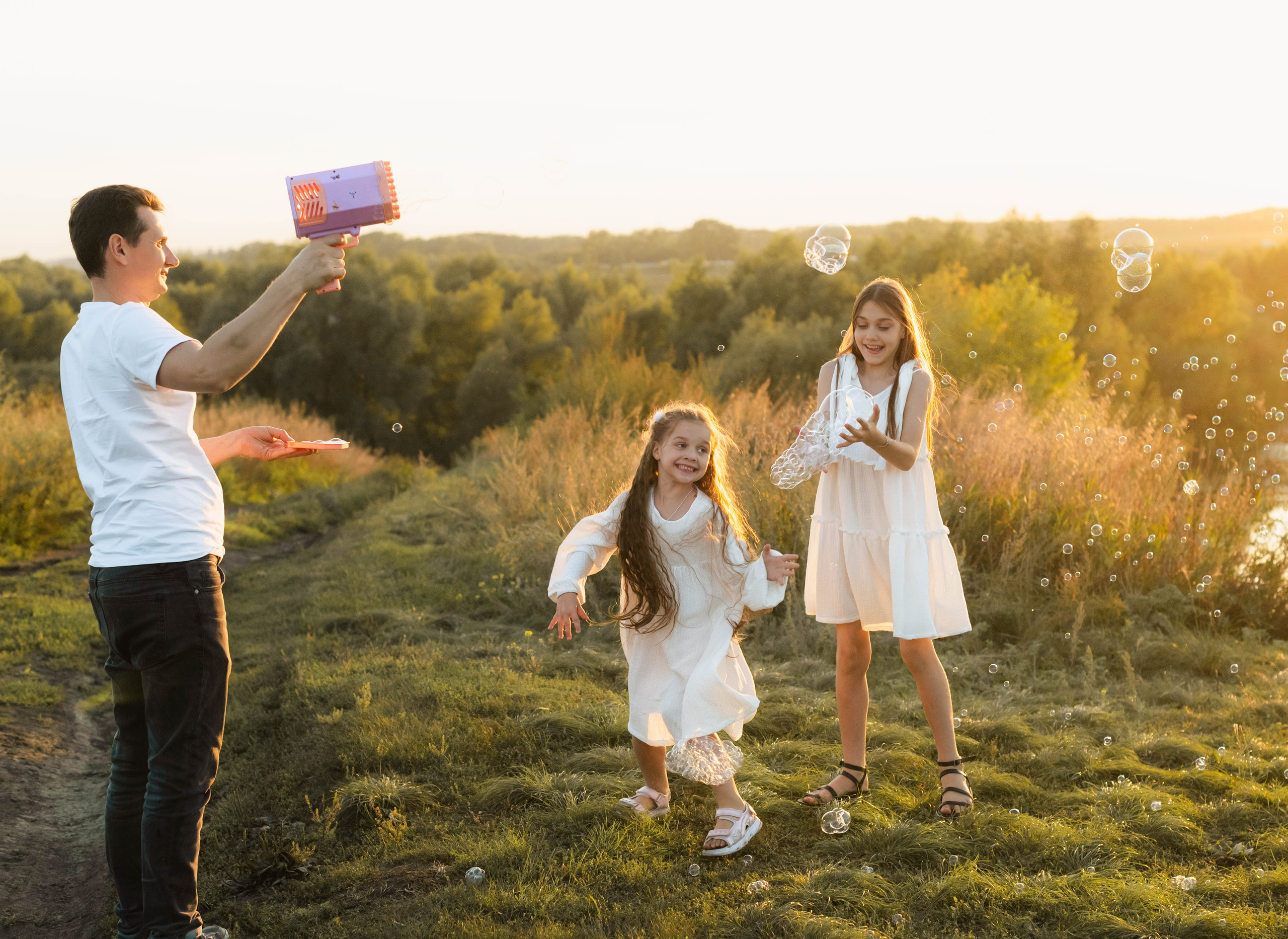 Закат в августе в шубке лисы. Свадебный и семейный фотограф в Новосибирске, Санкт-Петербурге, Москве