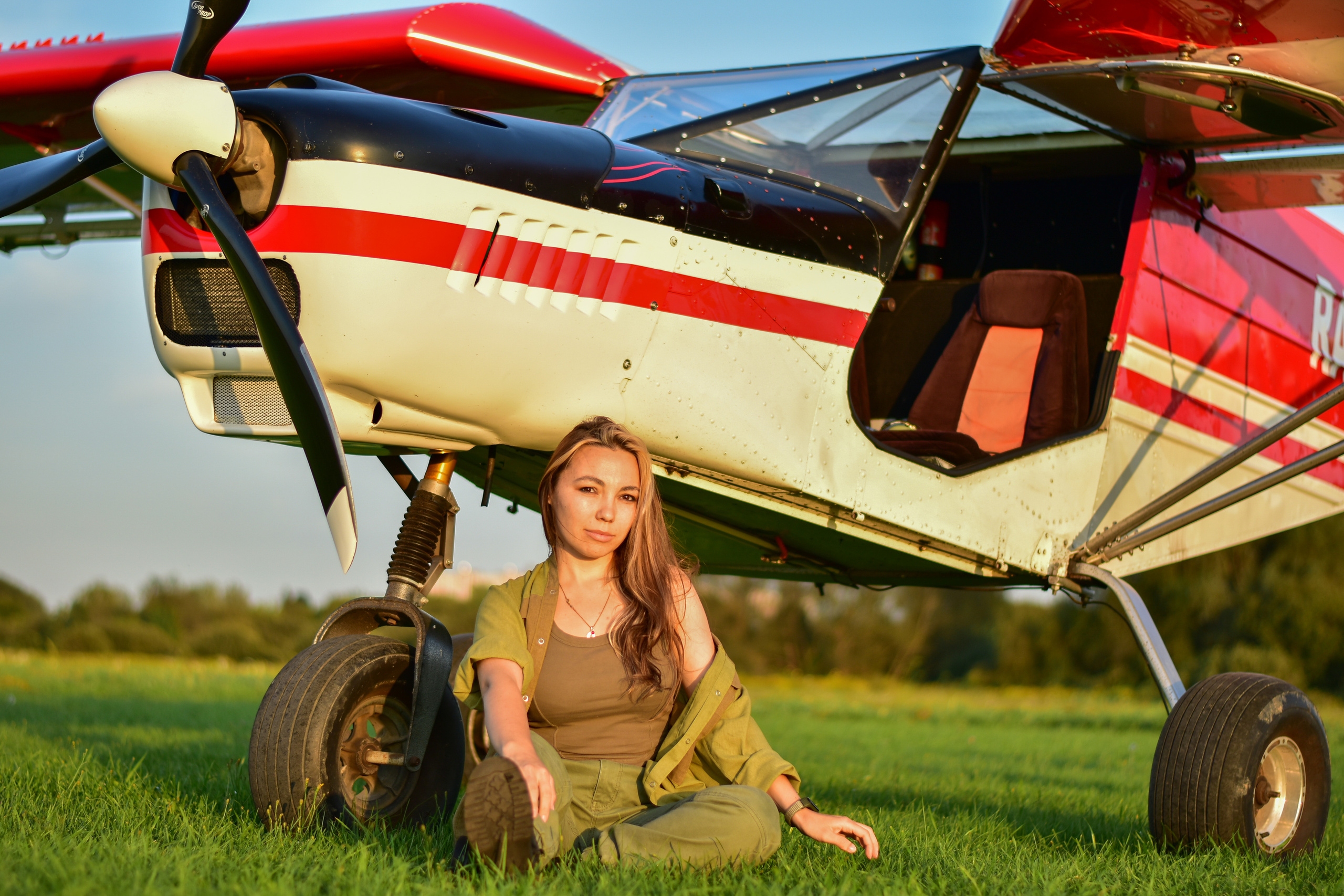 Небо. Самолет. Девушка. Елена Рязанцева Ваш фотограф в городе Тула
