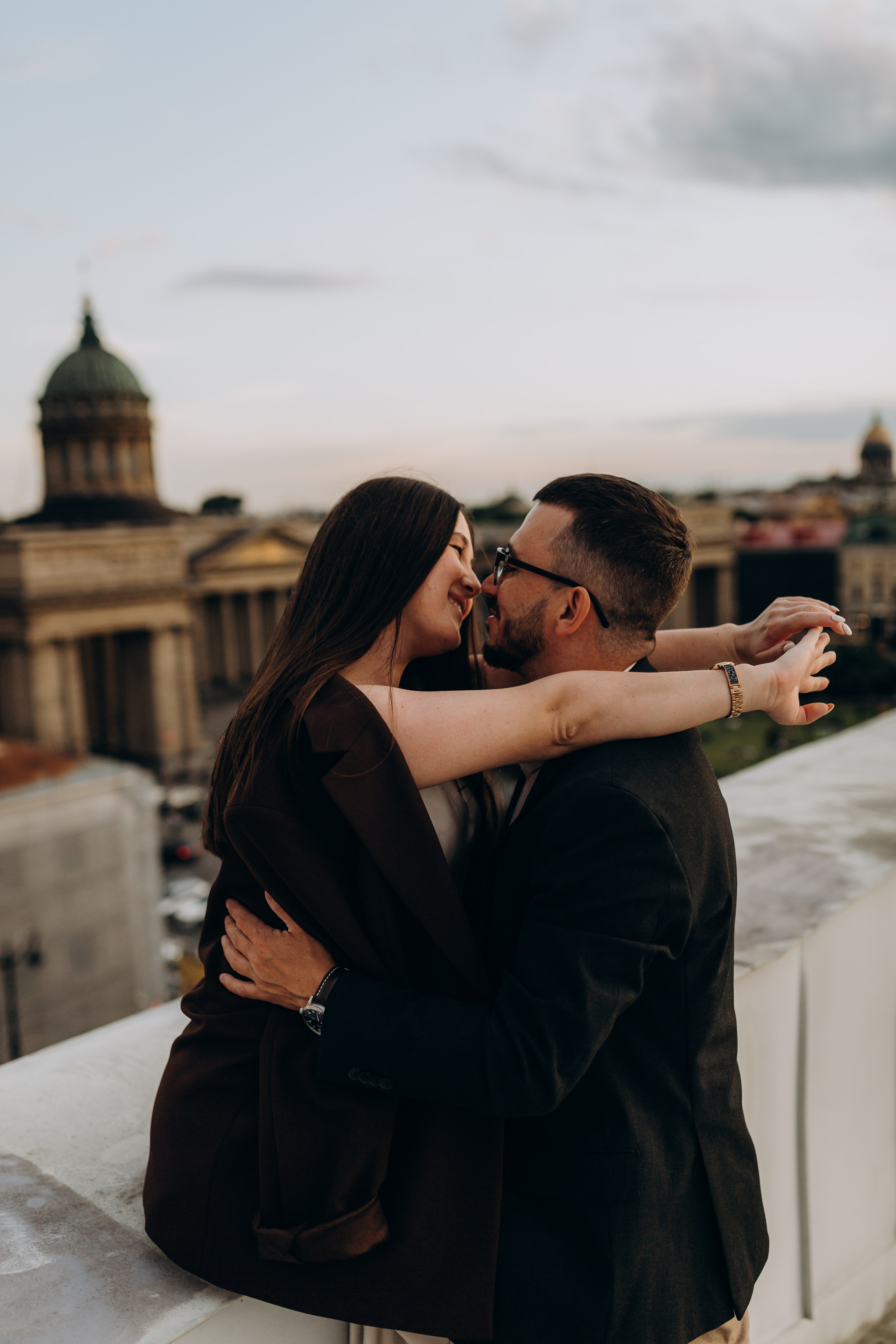 LoveStory на крышах Питера. Фотограф Санкт-Петербург Князева Елизавета
