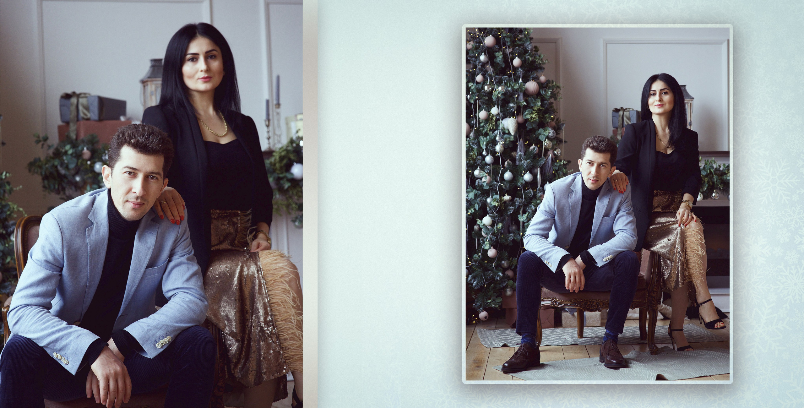 Большая дружная семья в Рождественской фотостудии. Фотохудожник Наталия Кирсанова