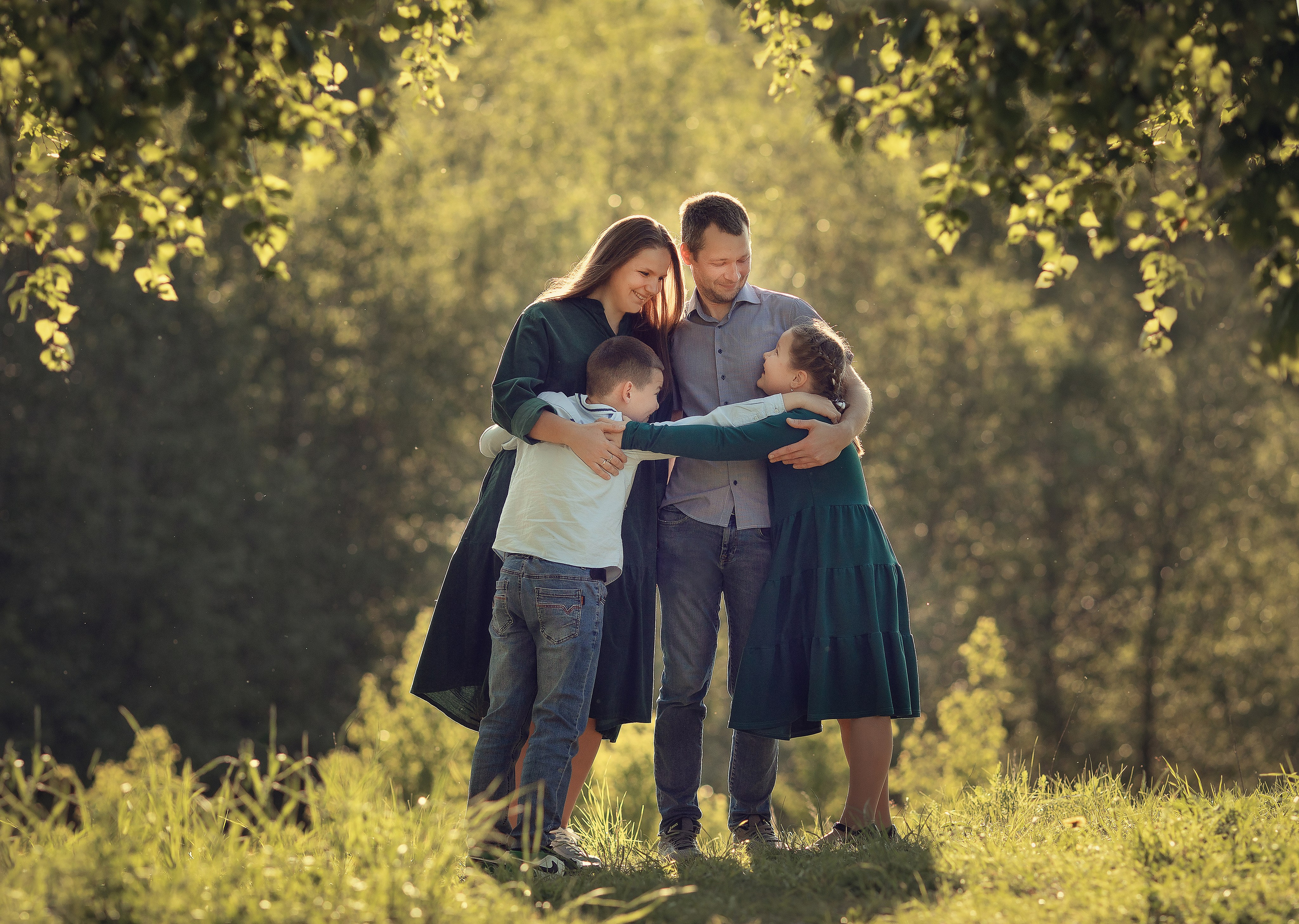 фотосессия семейная летом в парке