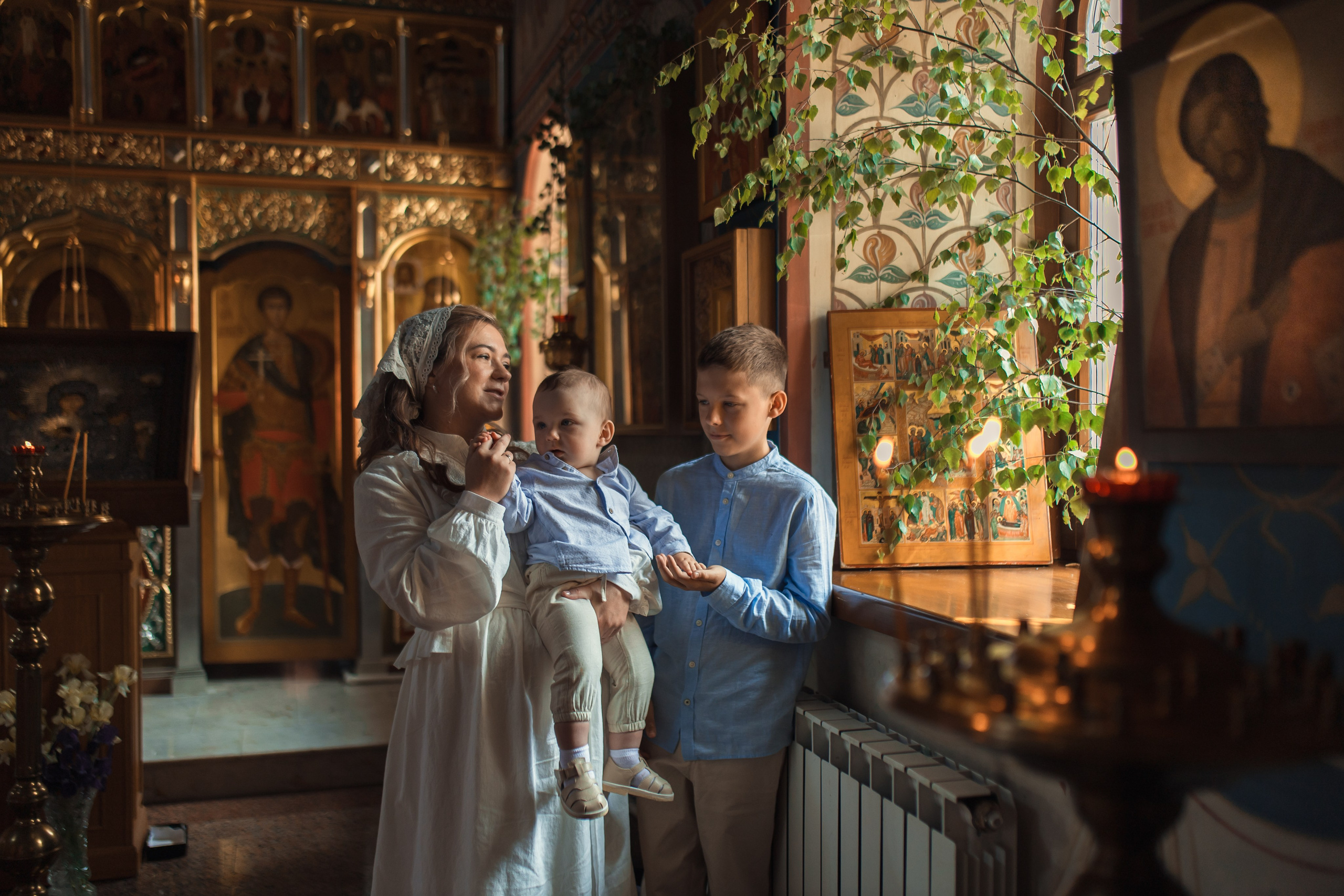 Крещение в Знаменской Церкви г. Переславль Залесский. Профессиональный фотограф в Москве и Мо Мария Шантарёва
