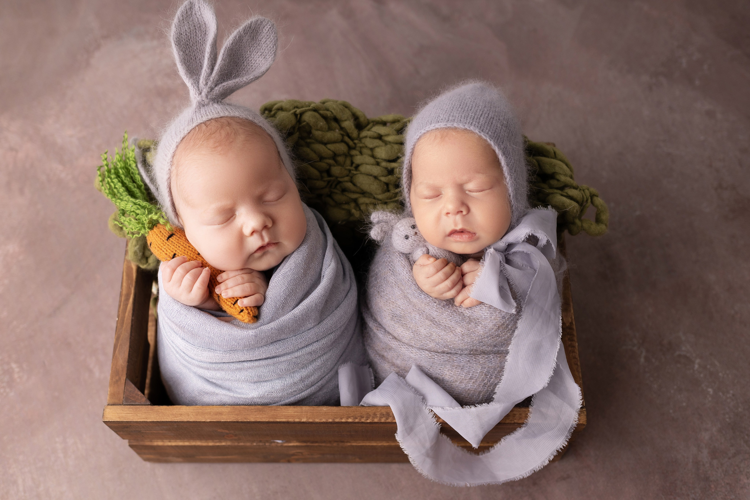 Фотосъемка двойни. Фотограф новорожденных малышей в Омске и Омской области Эльвира Камаева