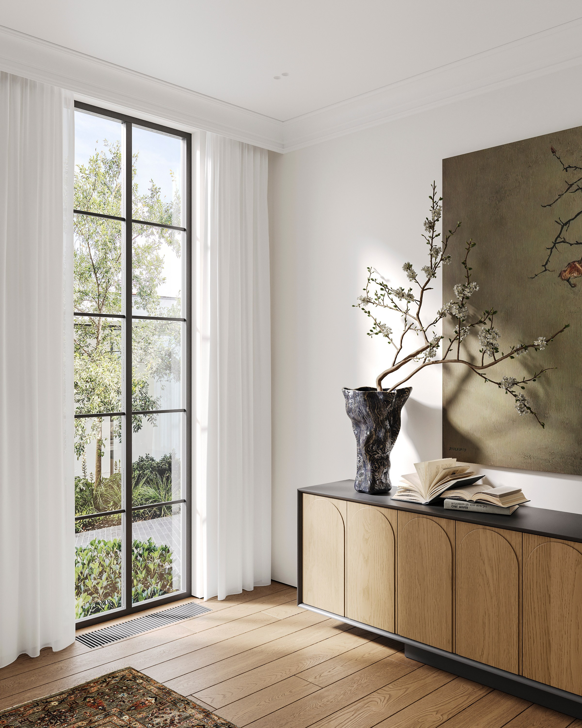 SERENE SPACE | DESIGNER ANNE KIREEVA. Interior Visualization by Valerie Stetyukevich