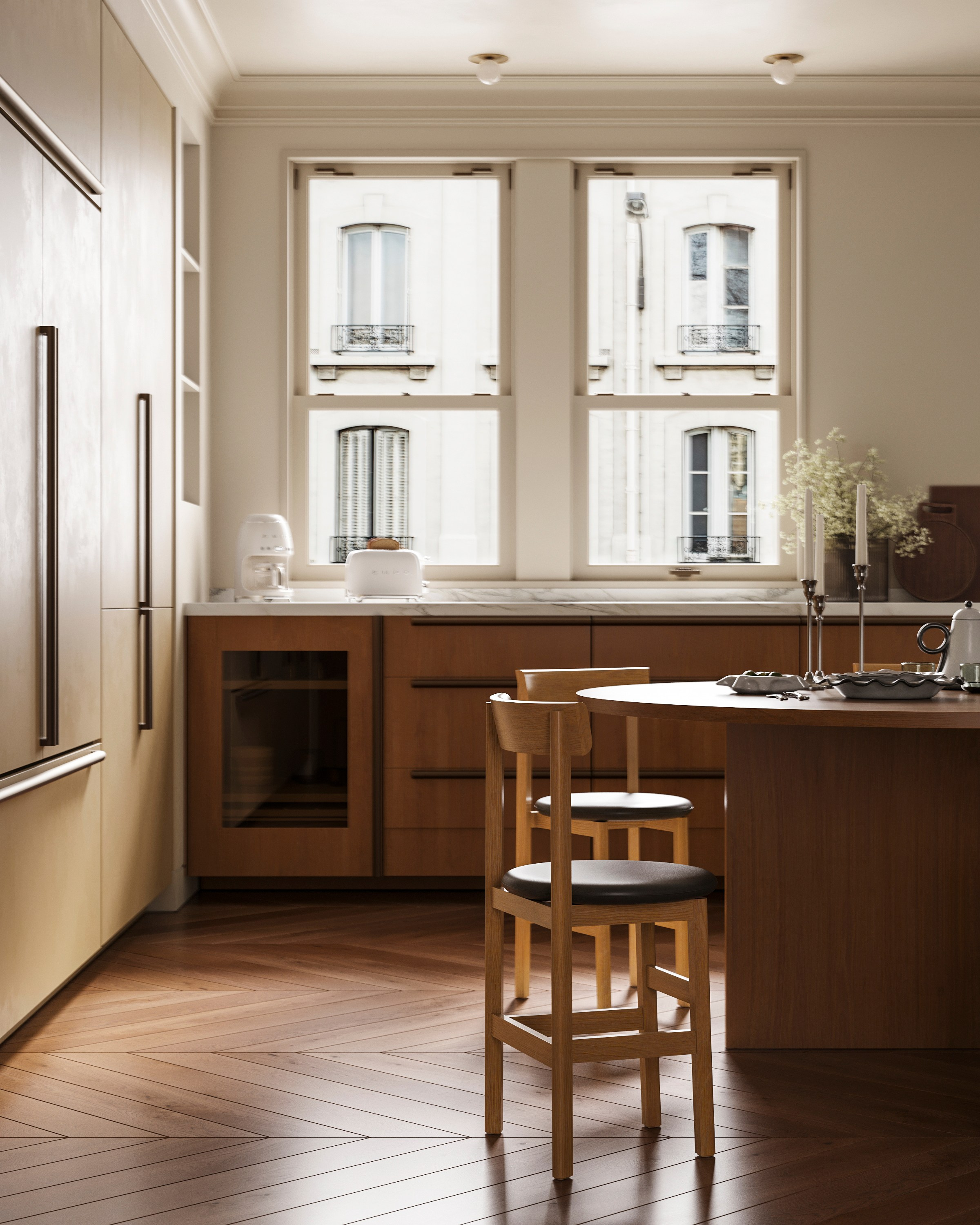 WARM KITCHEN | RENDERCAMP WORKSHOP. Interior Visualization by Valerie Stetyukevich