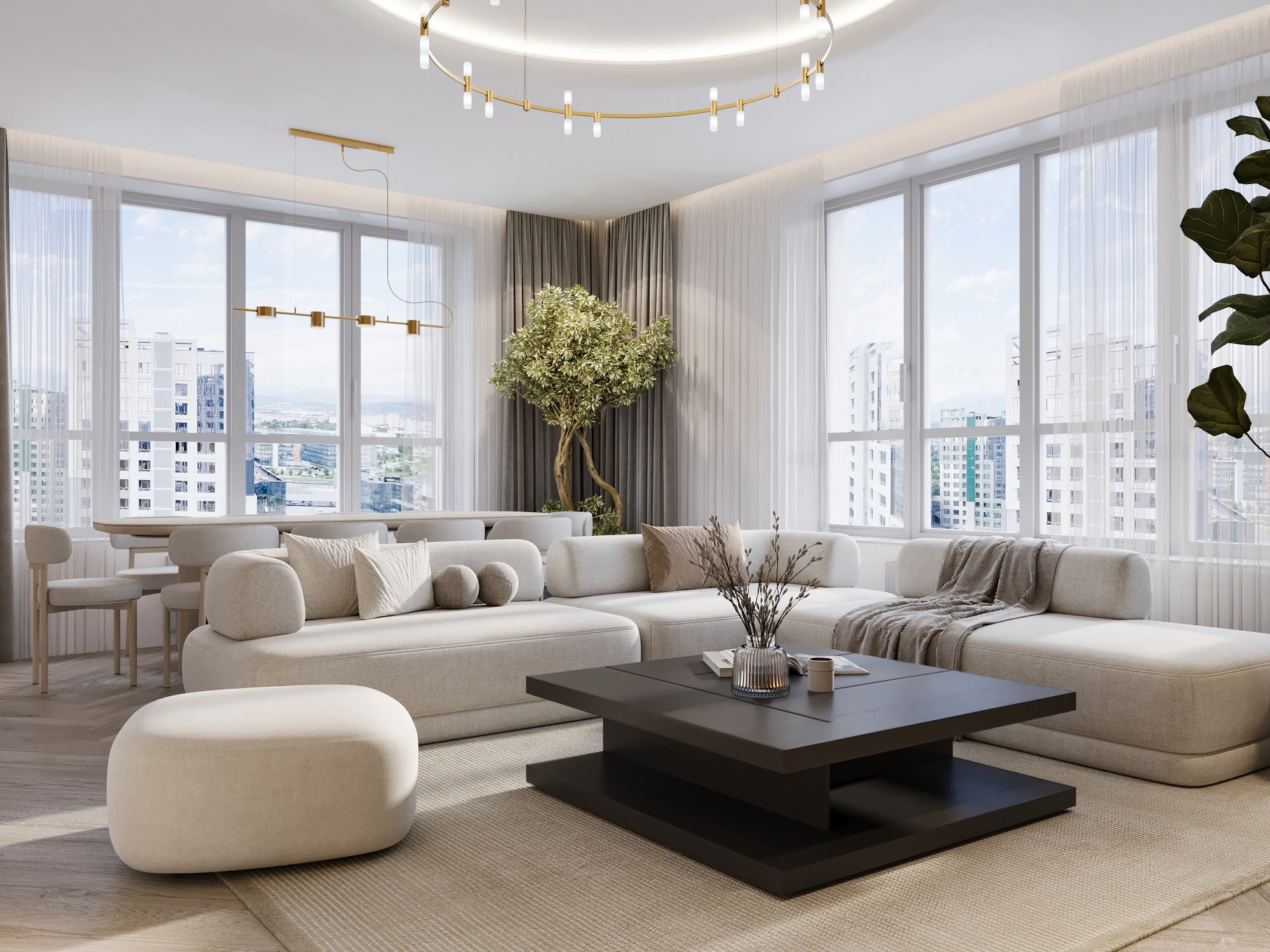 ЖК «Аль-Фараби 27», 120 м². Room Design Studio