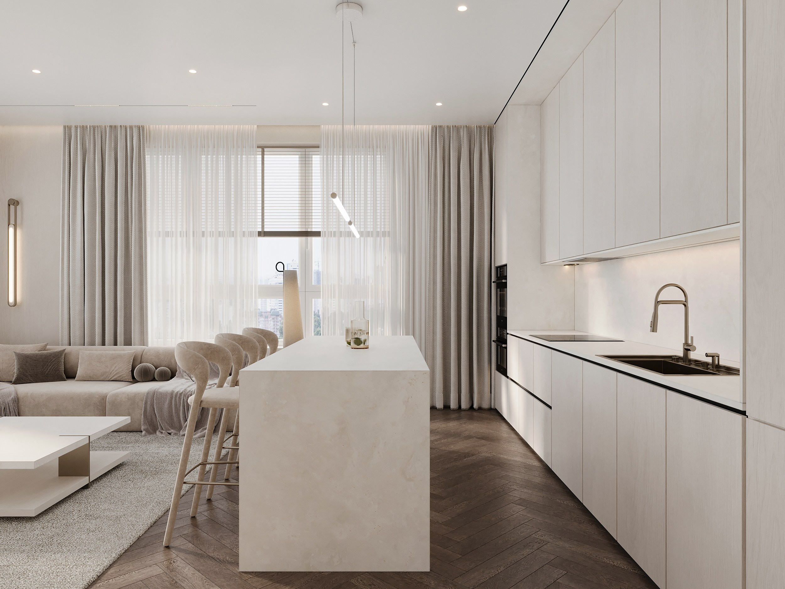 ЖК «Аль-Фараби 27», 73 м². Room Design Studio