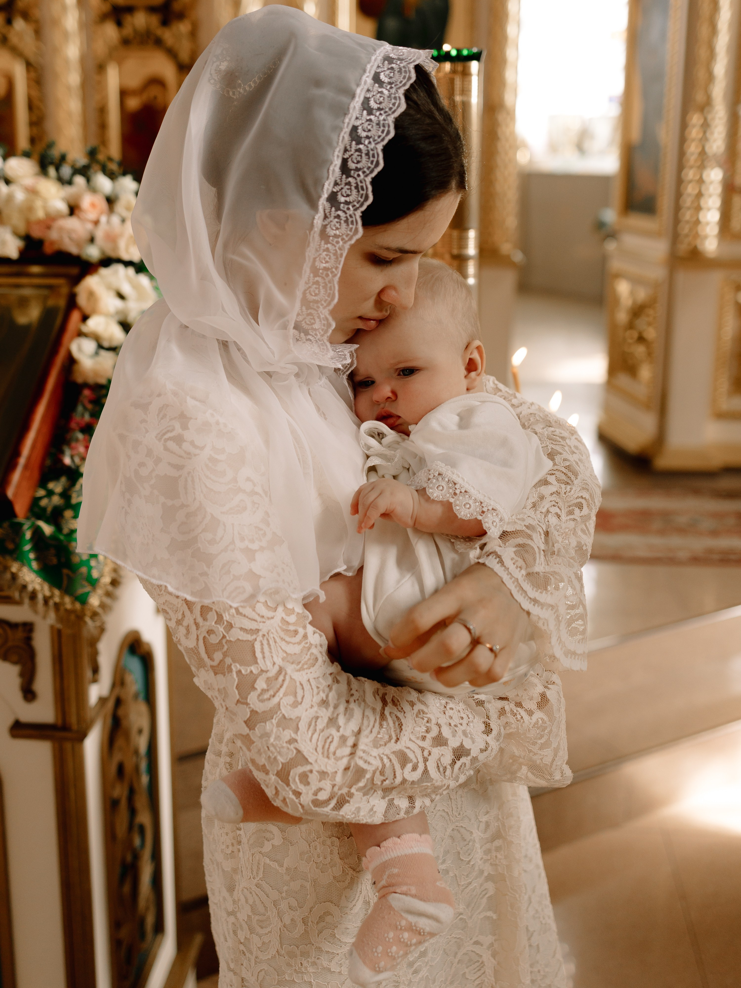 Таинство крещения Миланы. Семейный фотограф в Краснодаре Храмова Анна