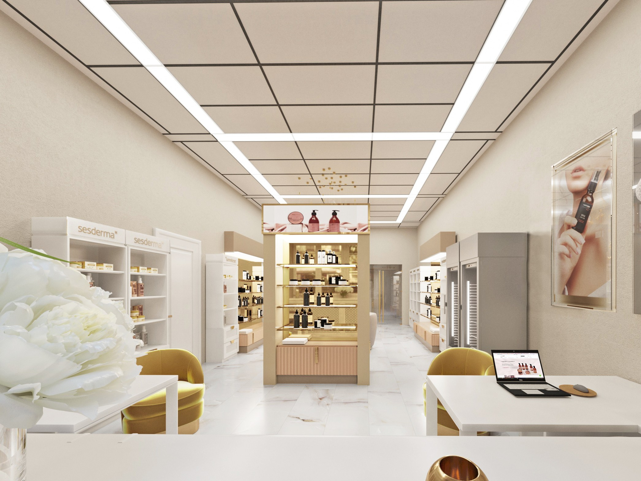 Проект Косметологического центра в старинном здании Екатеринбурга. Интерьерный дизайнер и художник. Локация в г. Екатеринбурге беру проекты в разных странах