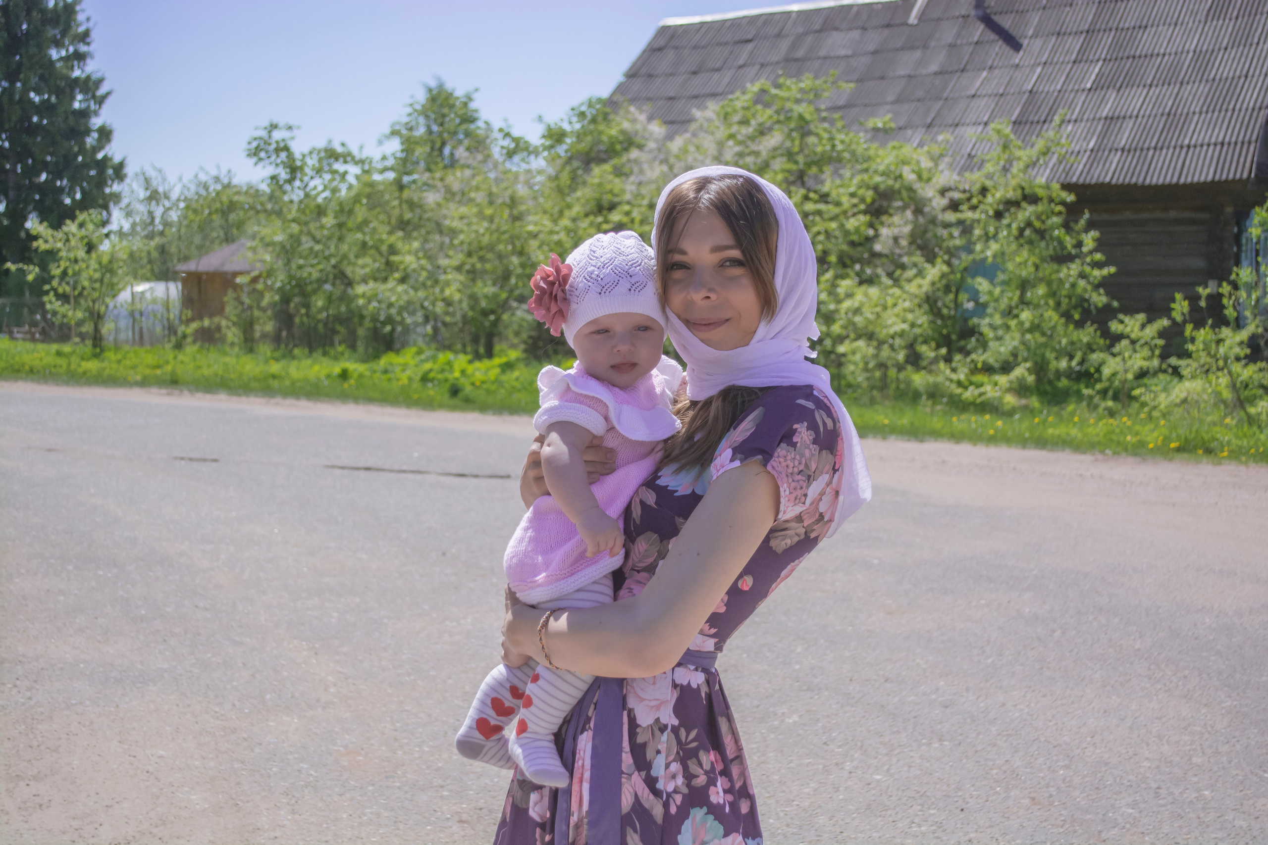 Крещение Василисы в храме Николая Чудотворца в д. Старый погост. Фотограф Евгений Егоров