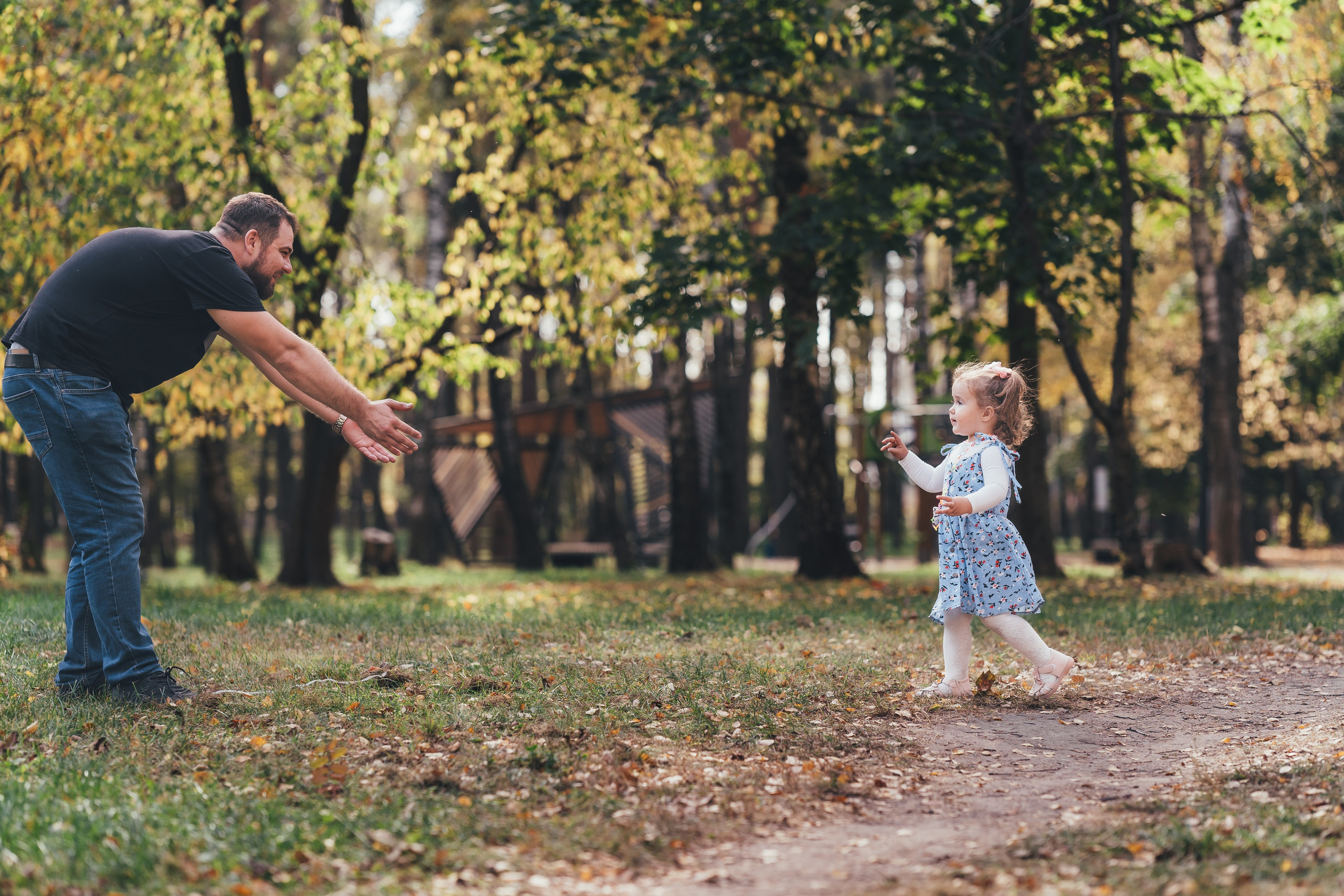 Денис с дочкой, Балашиха, парк Пехорка. Наталья Дукалова фотограф Щелково Королев Пушкино Москва Балашиха