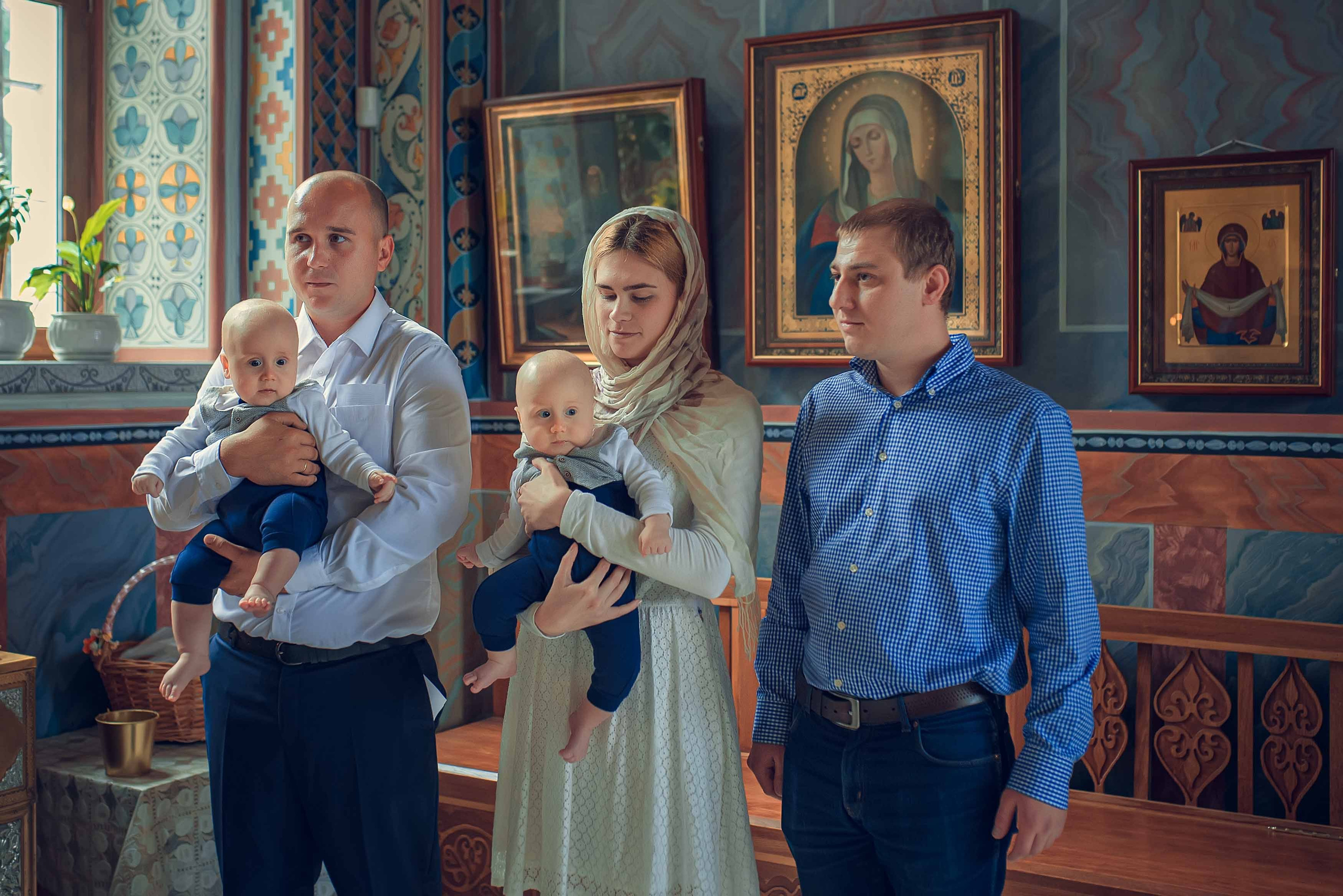 Таинство Крещения. Максим и Денис. Фотографии. Фотограф Стеценко Наталия. Одинцово, Москва, Московская область